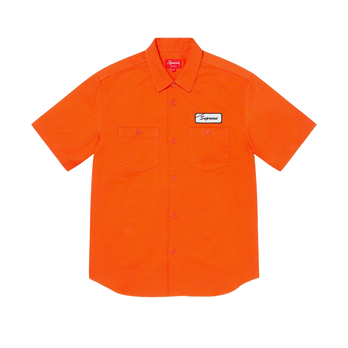 - Supreme Dog S/S Work Shirt Orange - 21SS - 대표 이미지 #1