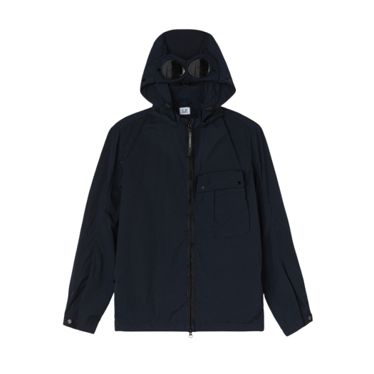 C.P. Company Chrome-R Mixed Garment Dyed Goggle Overshirt Navy - 21SS