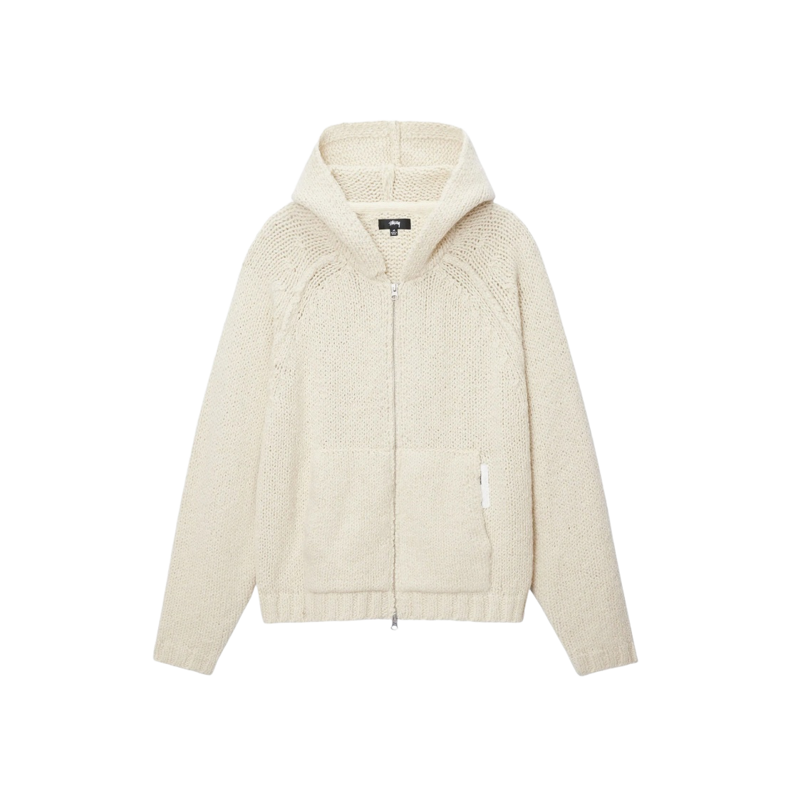 스투시 청키 니트 후드 집업 아이보리 | Stussy | KREAM 스투시 청키 니트 후드 집업 아이보리 | Stussy | KREAM