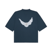 Yeezy Gap Engineered By Balenciaga Dove 3/4 Sleeve T-Shirt Dark Blue