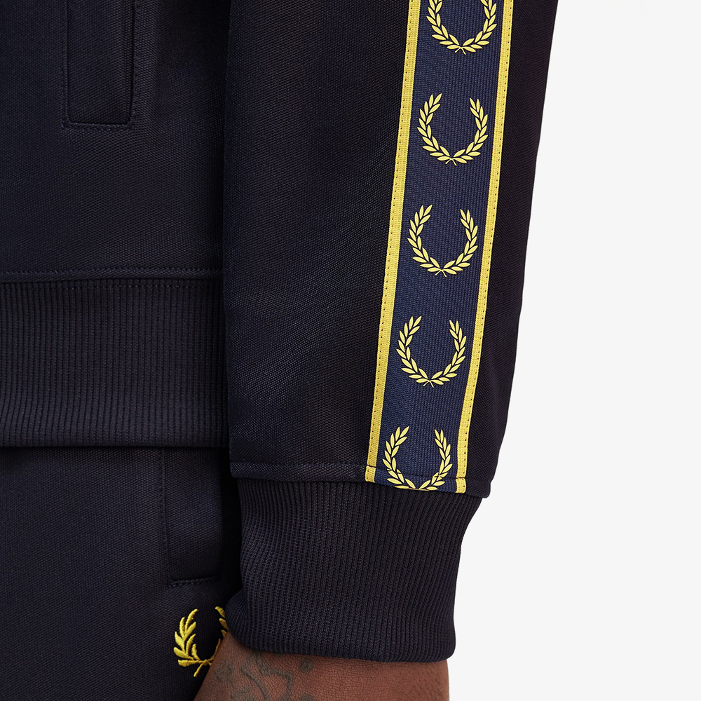 프레드페리 컨트라스트 테잎 트랙재킷 네이비/허니콤(Fred Perry Contrast Tape Track Jacket Navy/Honeycomb) - 6