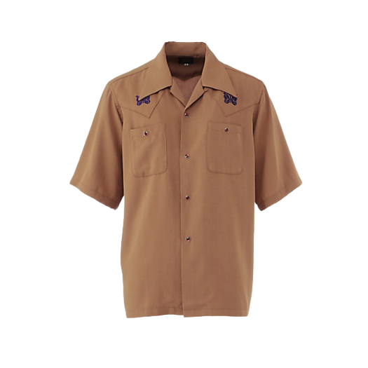 Needles S/S Cowboy One-Up Shirt Brown
