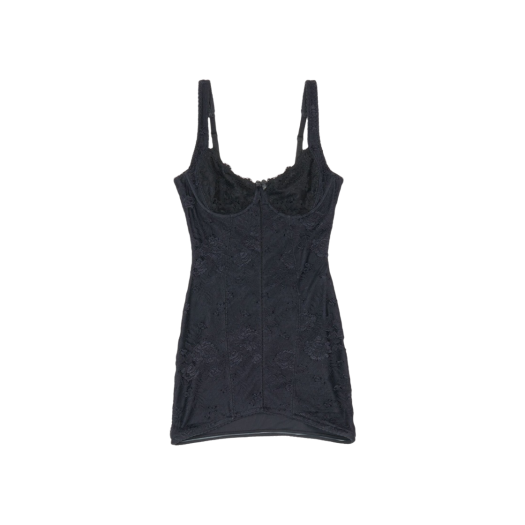 (W) Balenciaga Lingerie Mini Dress Black