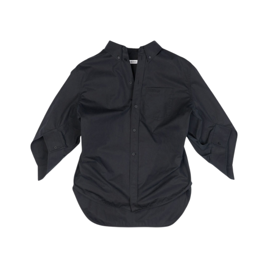 (W) Balenciaga BB Corp Swing Twisted Shirt Black