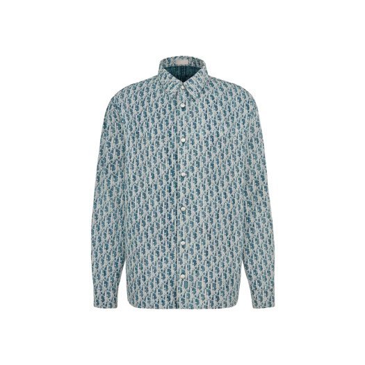 Dior Overshirt Dior Oblique Kasuri Cotton Denim Blue White