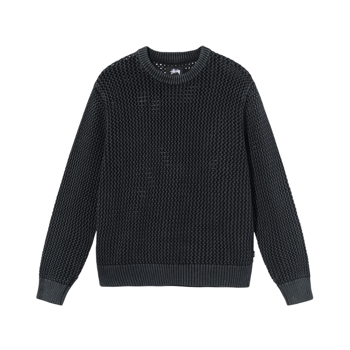 스투시 피그먼트 다이드 루즈 게이지 스웨터 블랙 | Stussy | KREAM 스투시 피그먼트 다이드 루즈 게이지 스웨터 블랙 | Stussy | KREAM