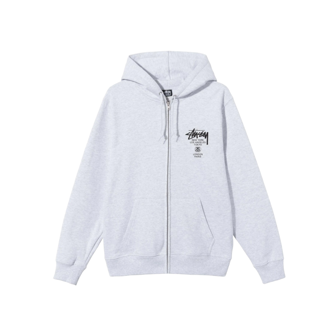 ★Stussy World Tour Hoodie Ash Heather 2023★ Stussy World Tour Hoodie Ash Heather Men's - US