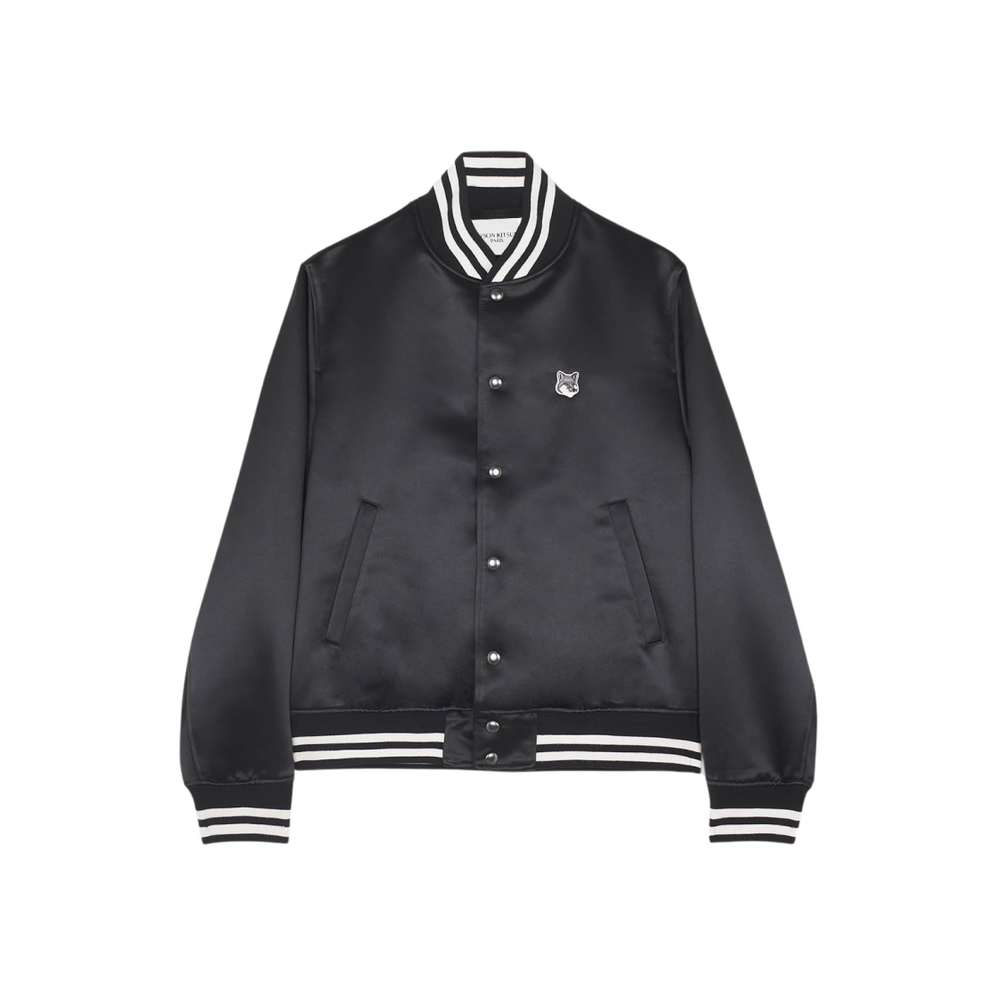 메종 키츠네 사틴 나일론 테디 자켓 블랙 | Maison Kitsune | KREAM 메종 키츠네 사틴 나일론 테디 자켓 블랙 | Maison Kitsune | KREAM