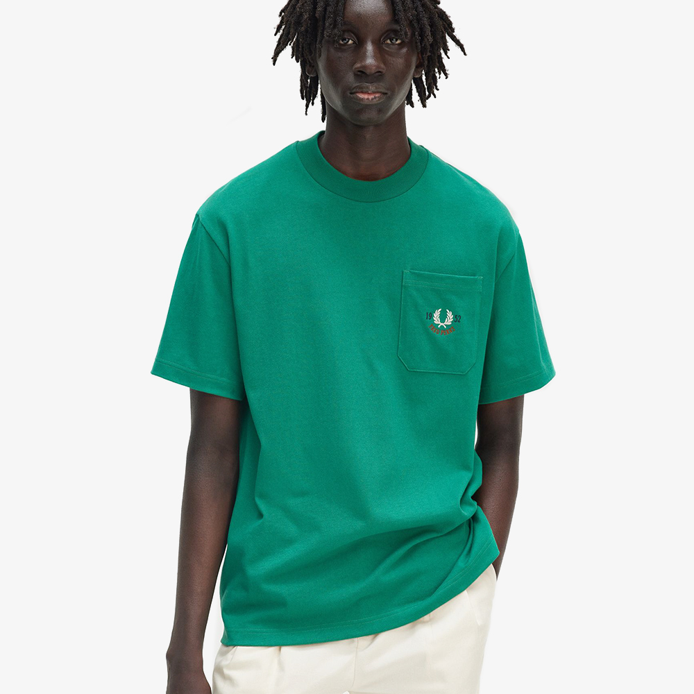 프레드페리 클럽하우스 릴렉스드 1952 티셔츠 라벨 그린(Fred Perry Clubhouse Relaxed 1952 T-Shirt Label Green) - 4