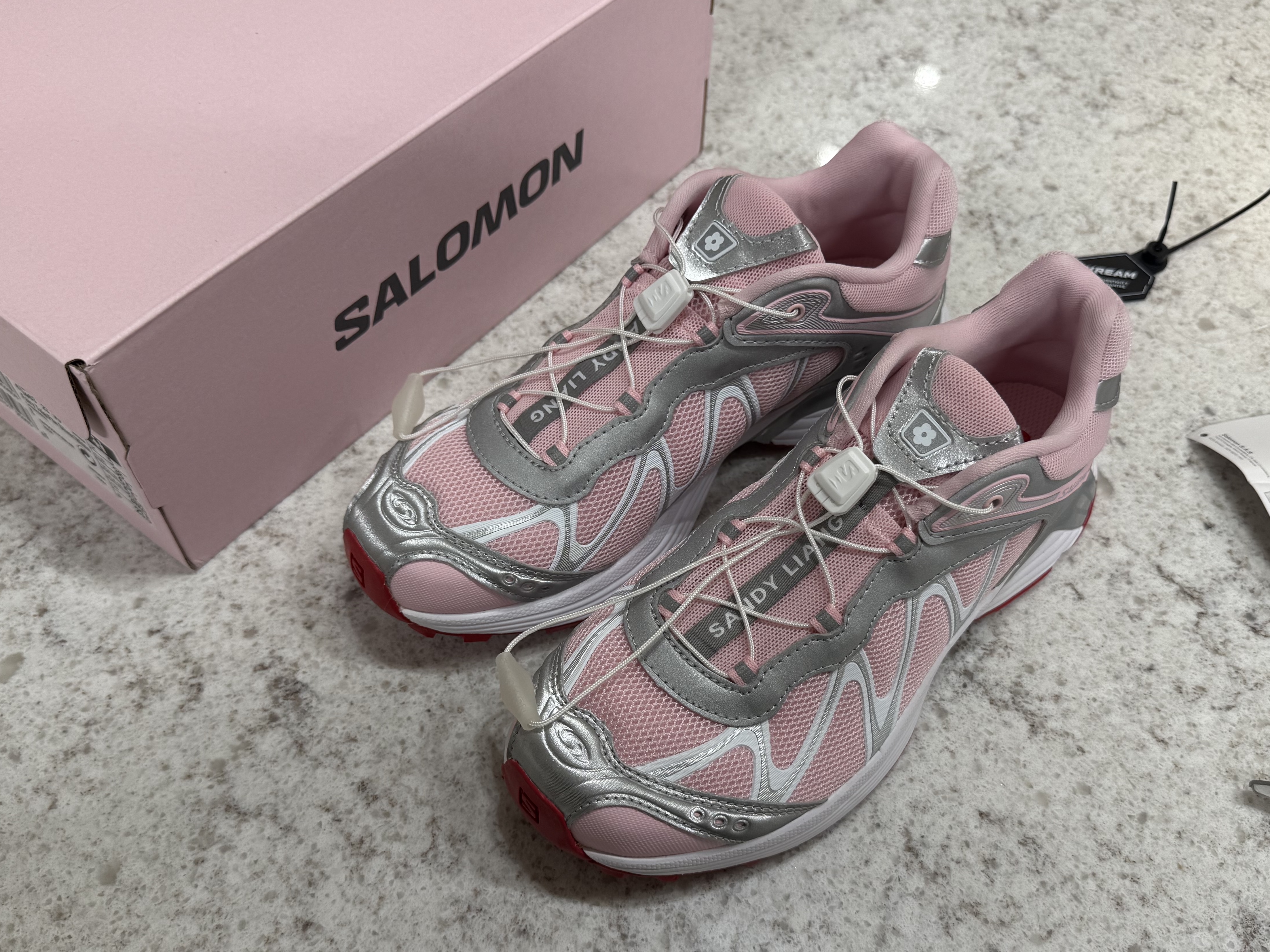 Salomon x Sandy Liang XT-Whisper Fairy Tale Silver 착용 스타일 - 2