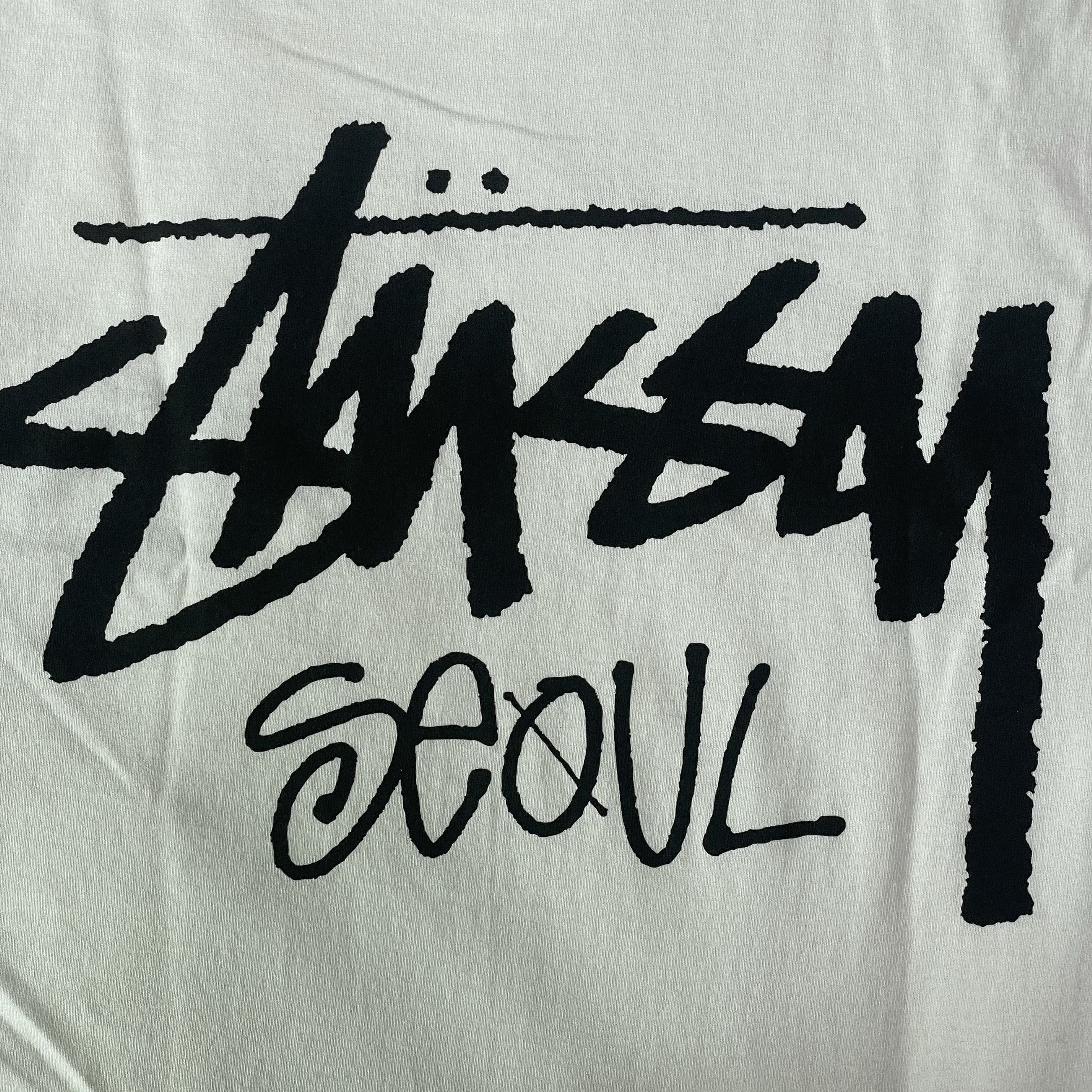 Stussy Stock Seoul T-Shirt White 착용 스타일