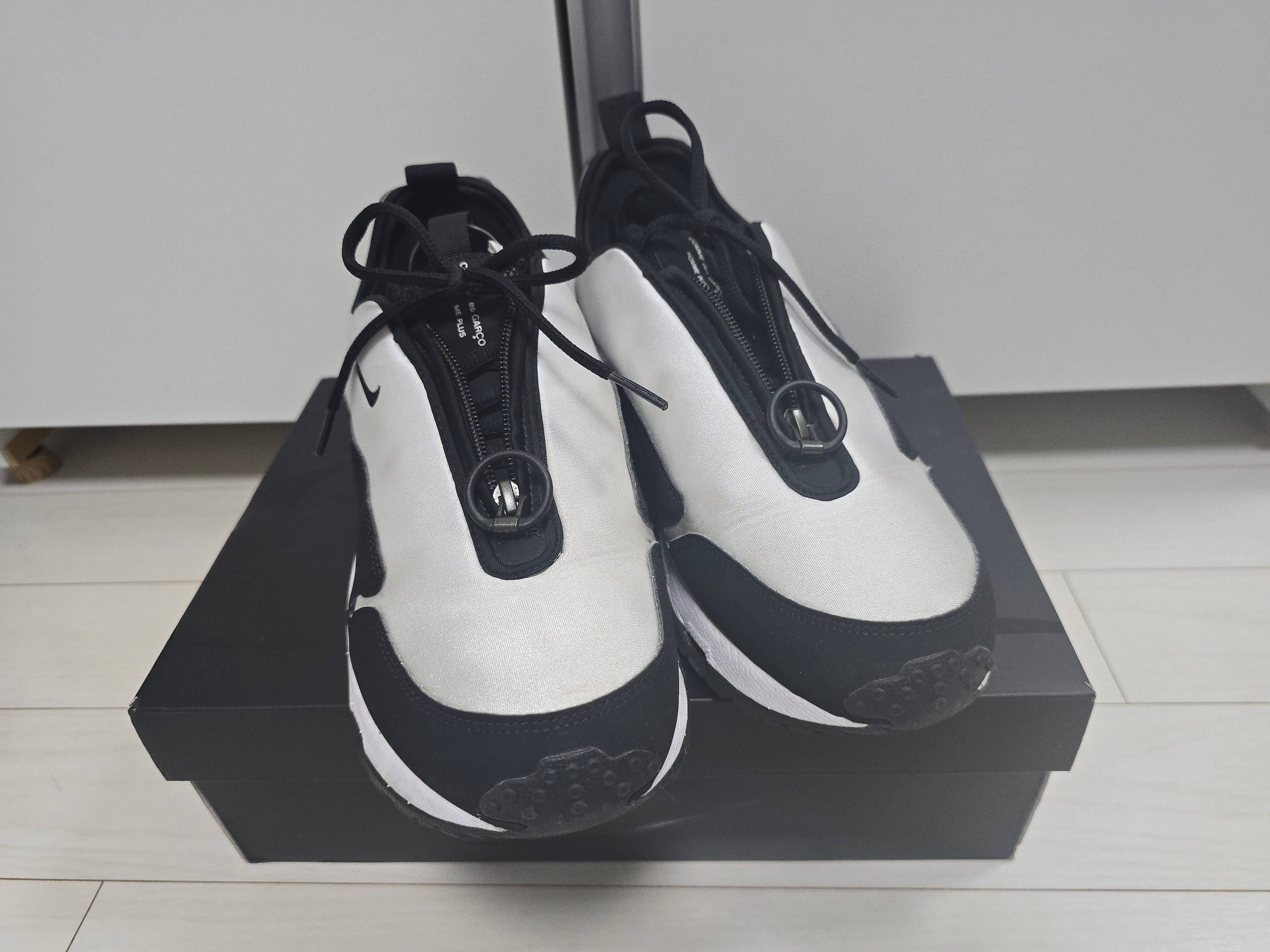 Nike x Comme des Garcons Homme Plus Air Max Sunder SP White Black 착용 스타일