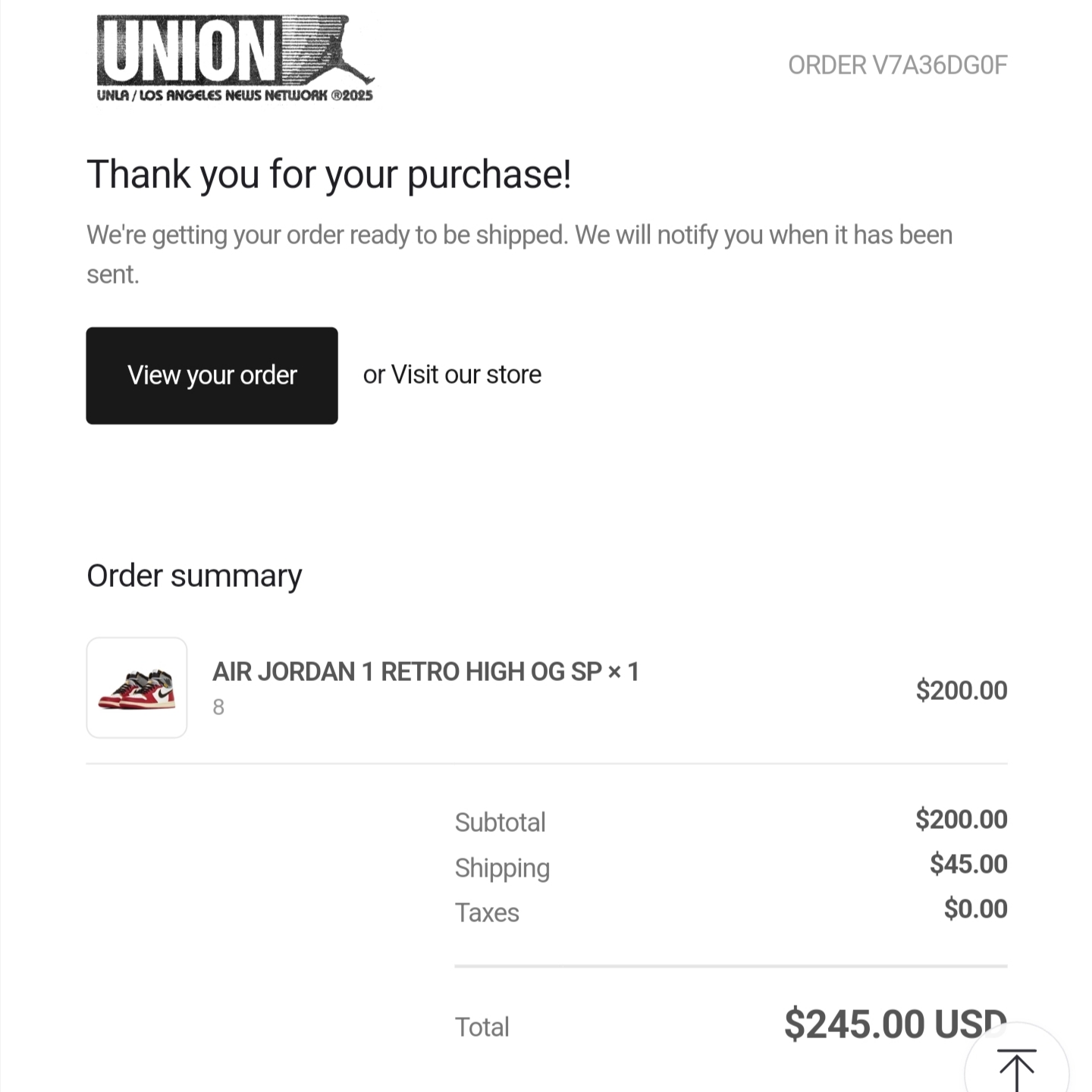 Jordan 1 x Union Retro High OG Chicago Shadow 착용 스타일
