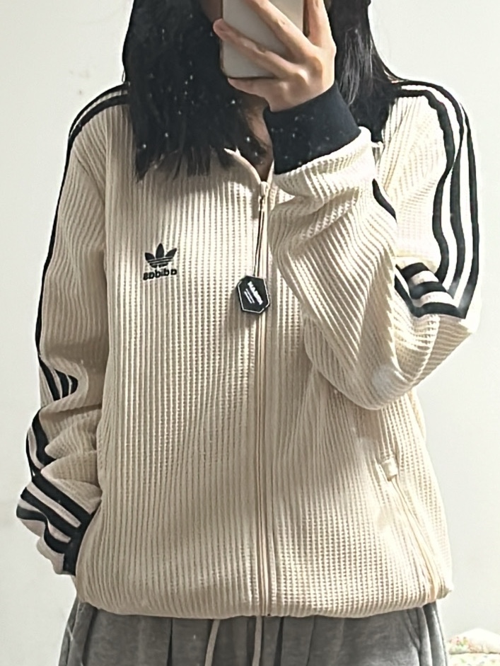 Adidas Waffle Beckenbauer Track Top Wonder White - KR Sizing 착용 스타일