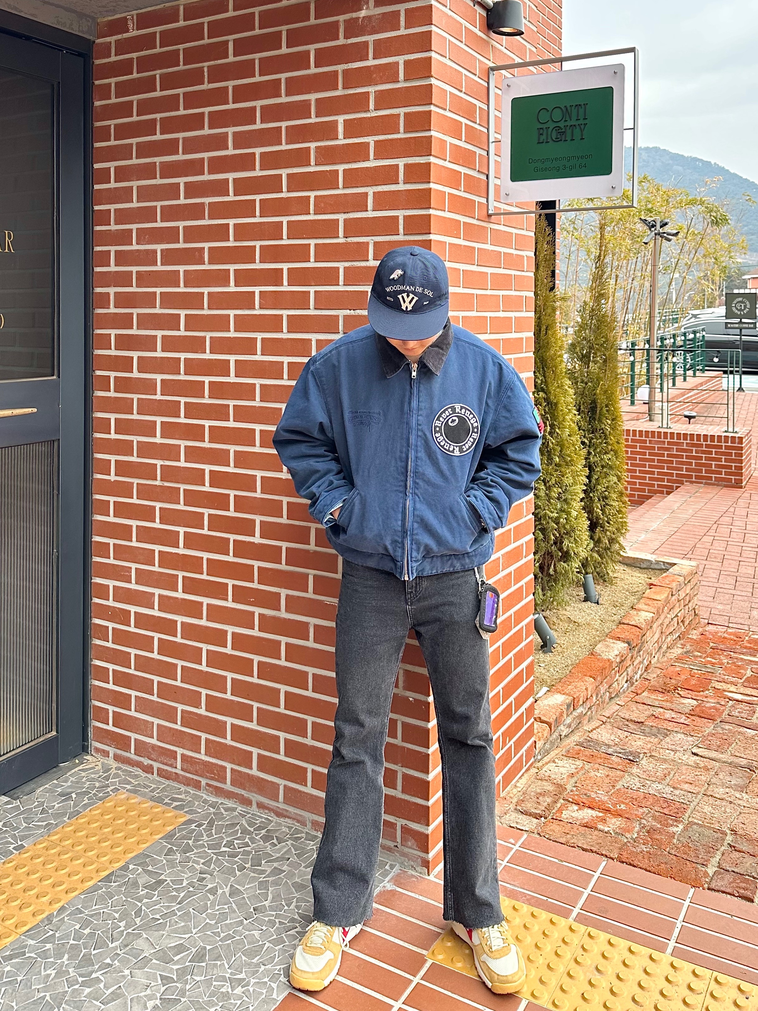 Stussy x Denim Tears Canvas Jacket Blue, Nike x Tom Sachs Mars Yard Shoe 2.0 Space Camp 착용 스타일 - 1
