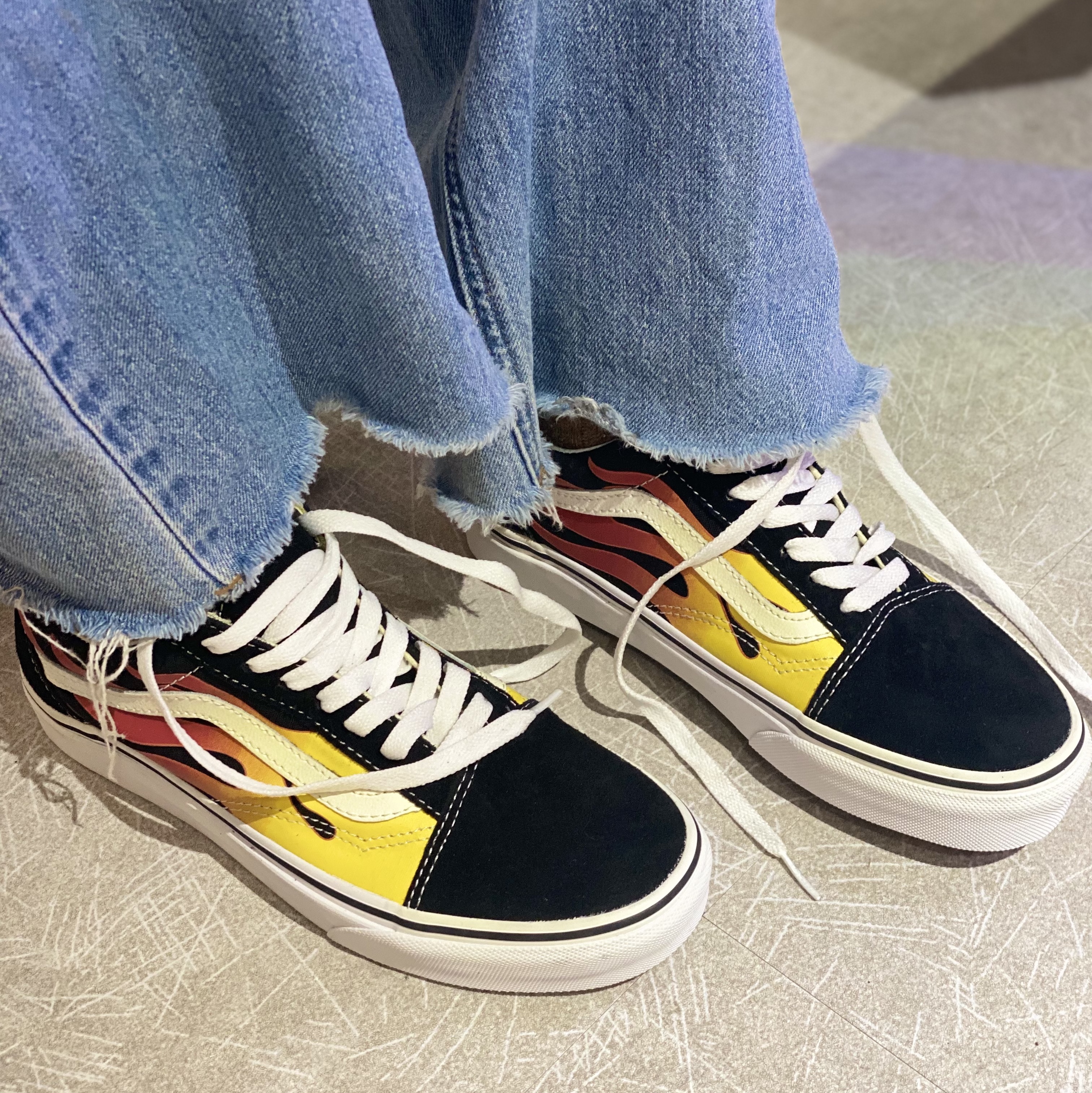 Vans Old Skool Flame Black 2017 착용 스타일