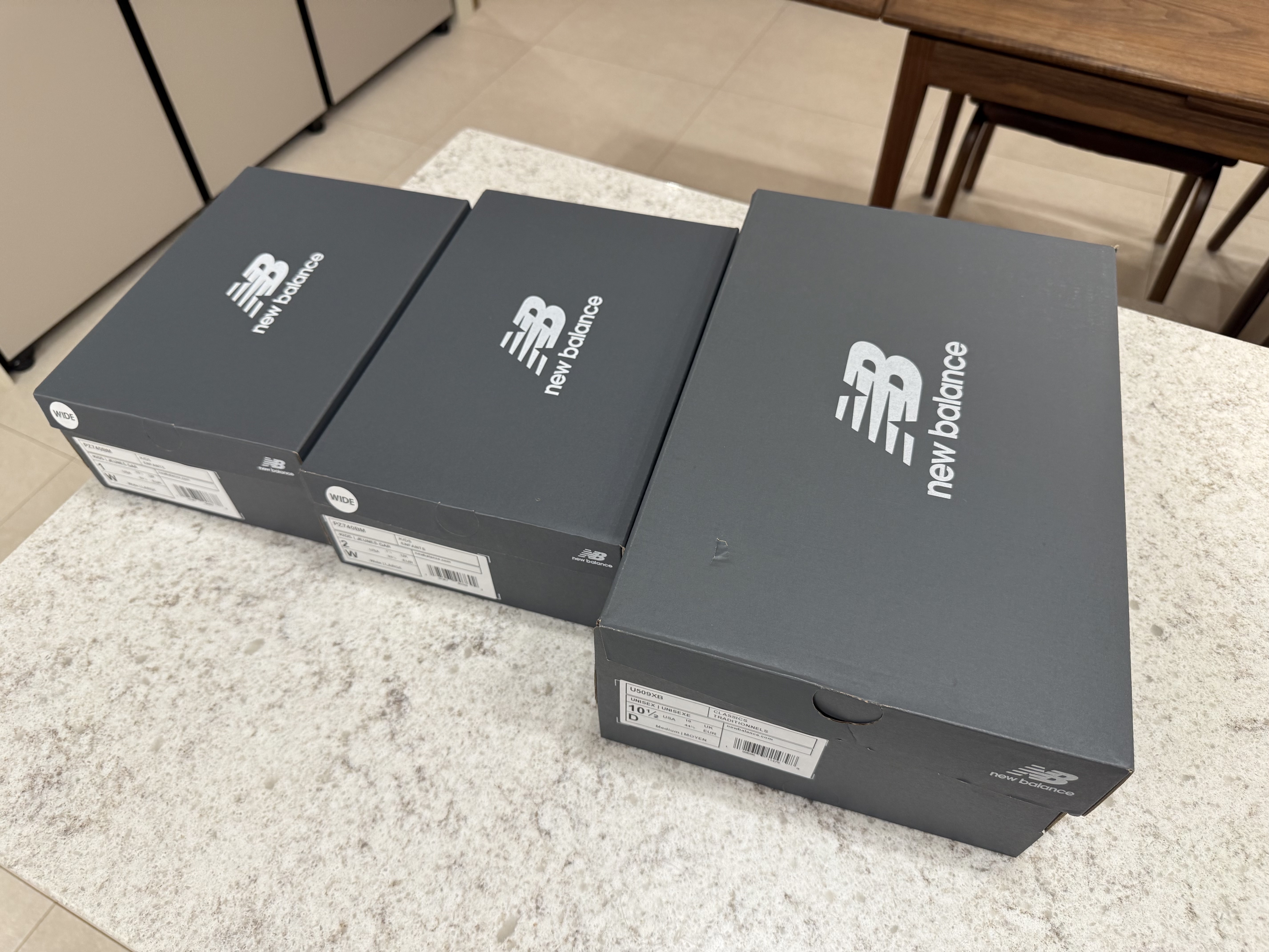 뉴발란스 509 블랙 캐슬 그레이, (PS) 뉴발란스 740 블랙 -  와이드 착용 스타일 - 7