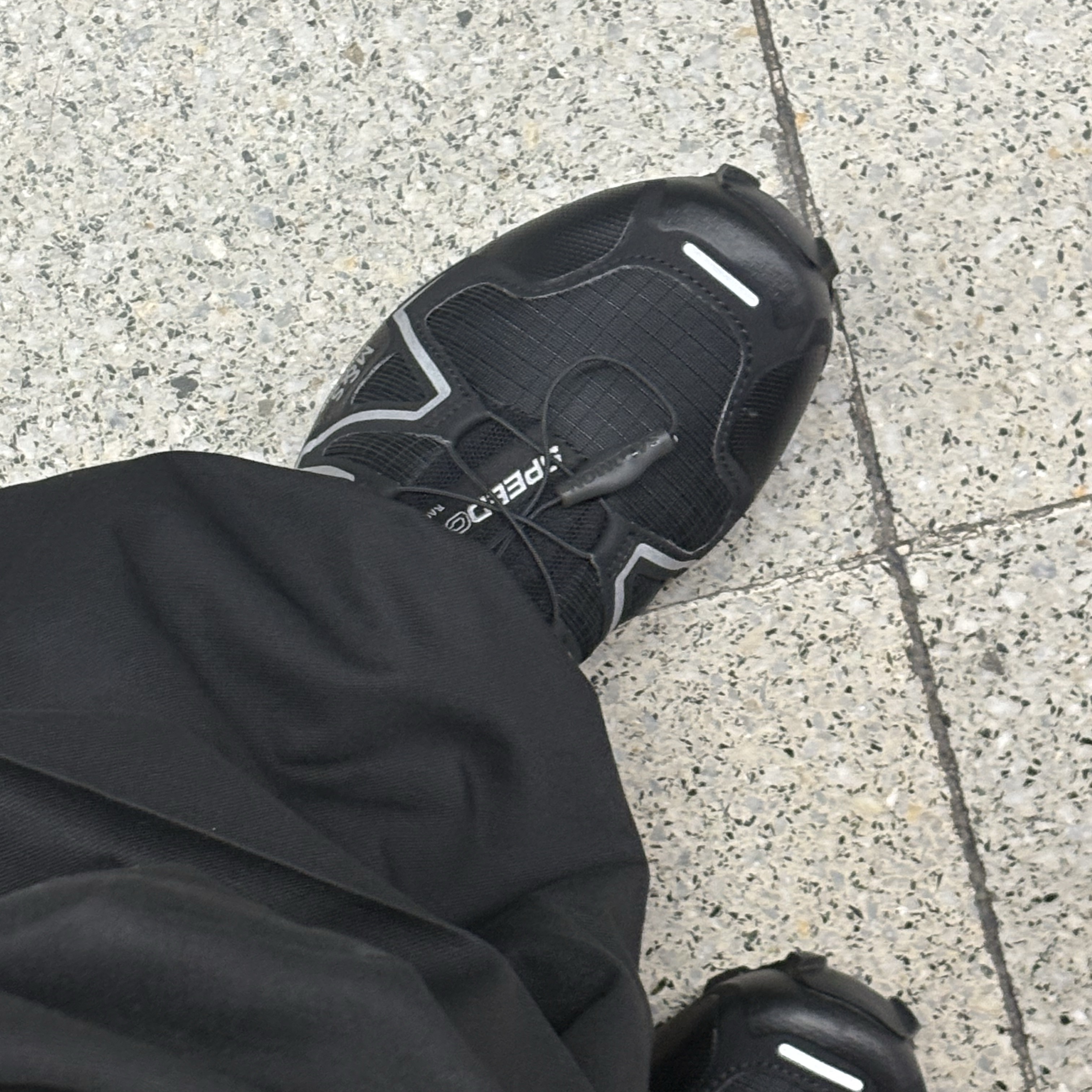 Salomon Speedcross 3 Black Silver 착용 스타일 - 1