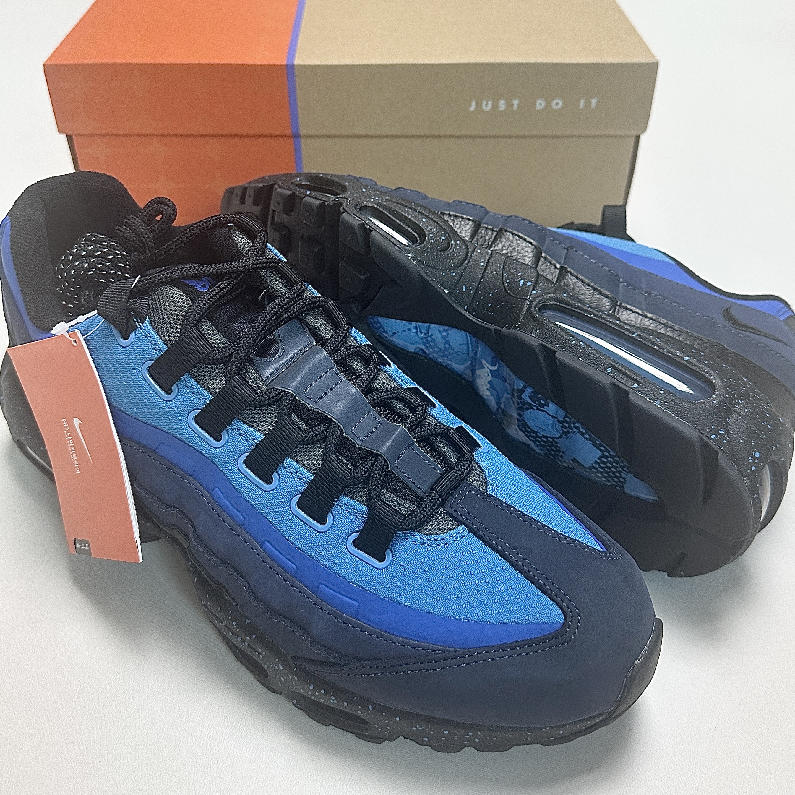Nike x Stash Air Max 95 SP Black and Harbor Blue 2024 착용 스타일 - 5