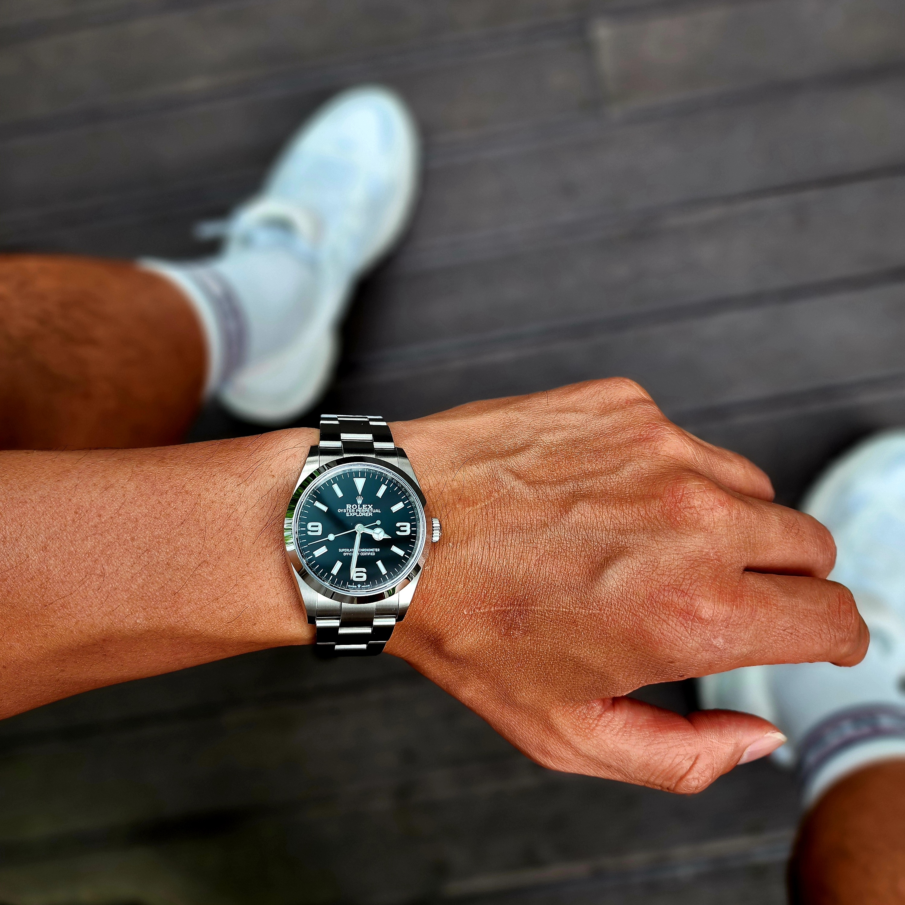 Rolex Explorer 36mm 124270 Black Oyster 착용 스타일
