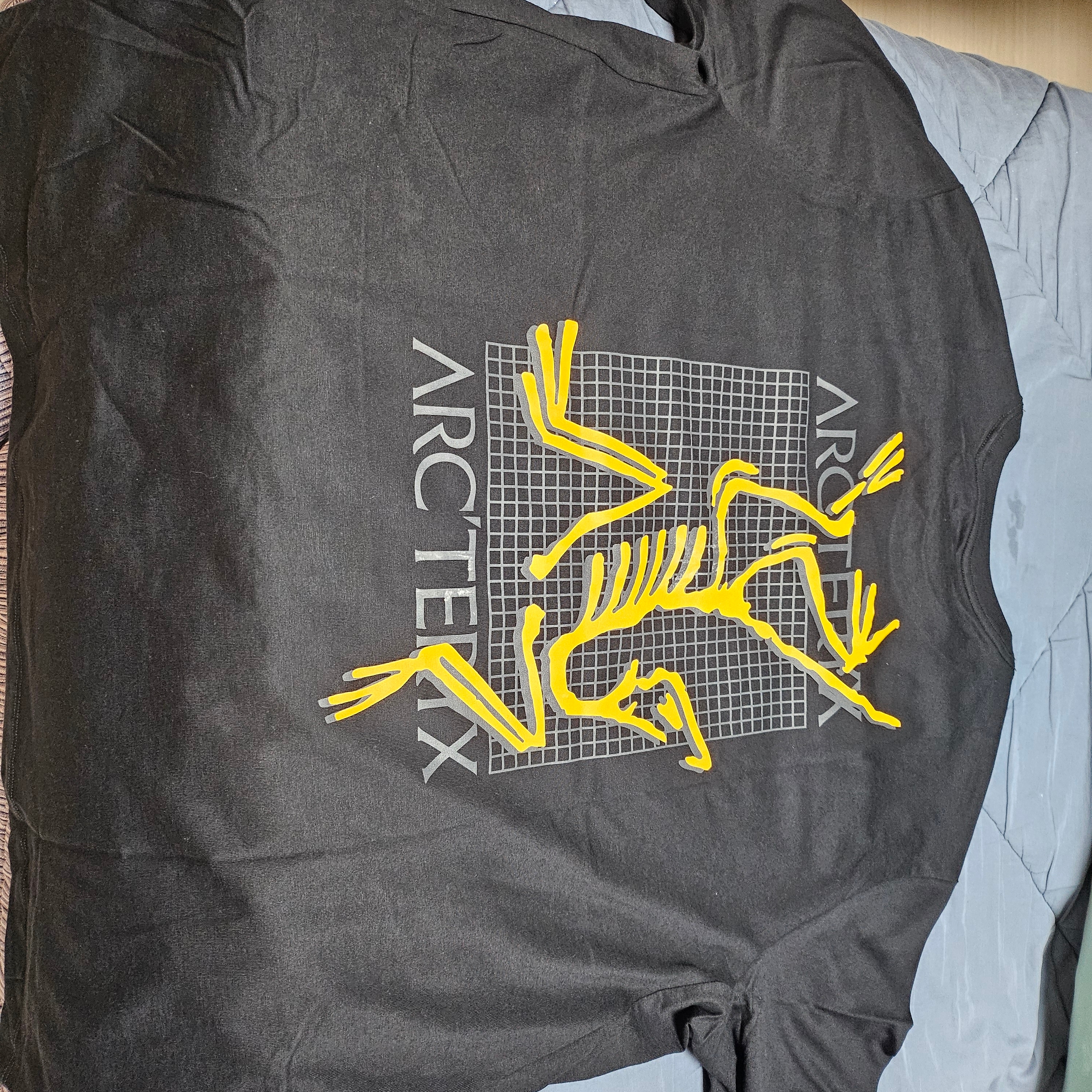 Arc'teryx Arc'Multi Bird Logo SS T-Shirt Black 착용 스타일 - 2