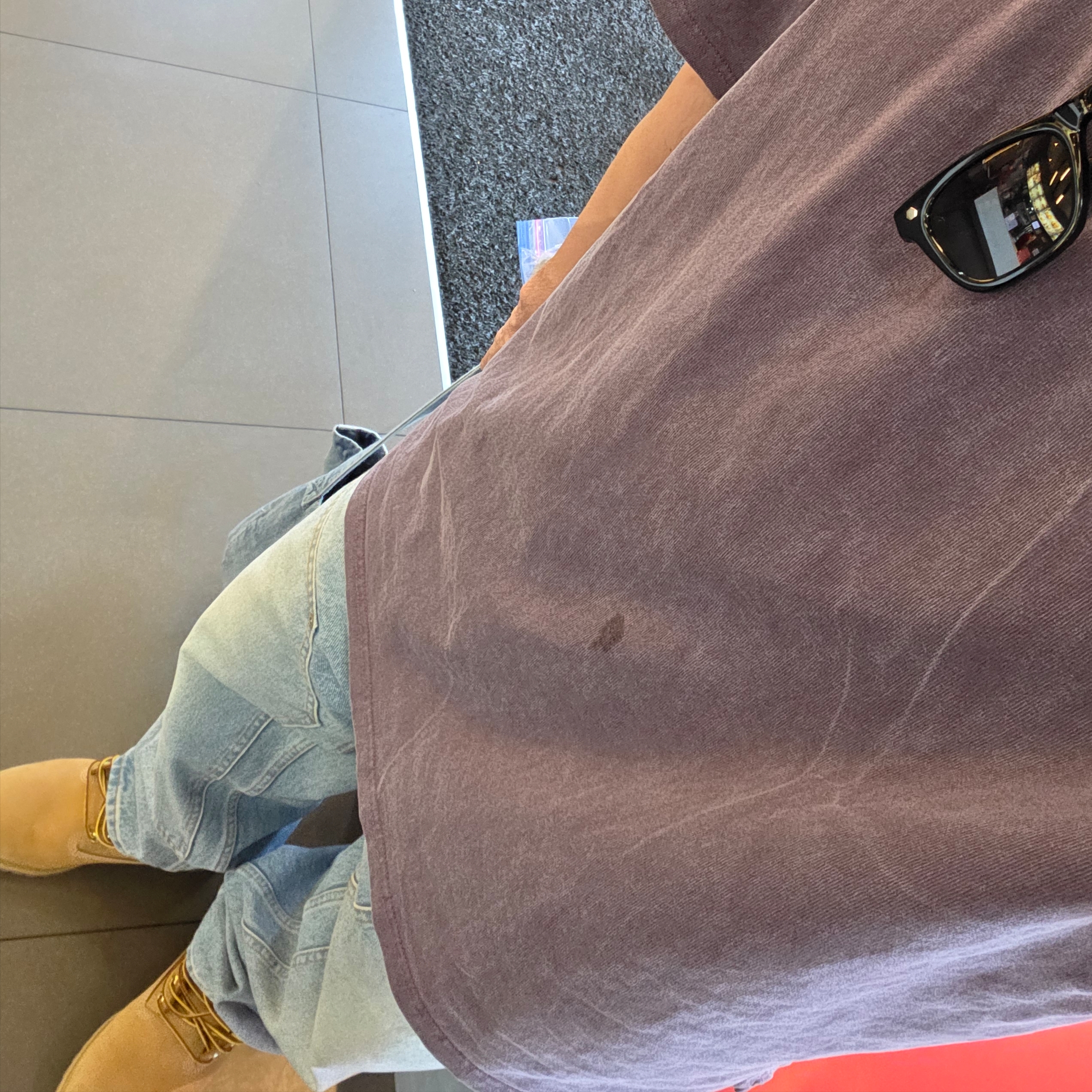 Timberland Premium 6 inch Waterproof Boot Wheat Nubuck - Wide, Supreme Double Knee Painter Pant Washed Blue - 23SS 착용 스타일 - 2