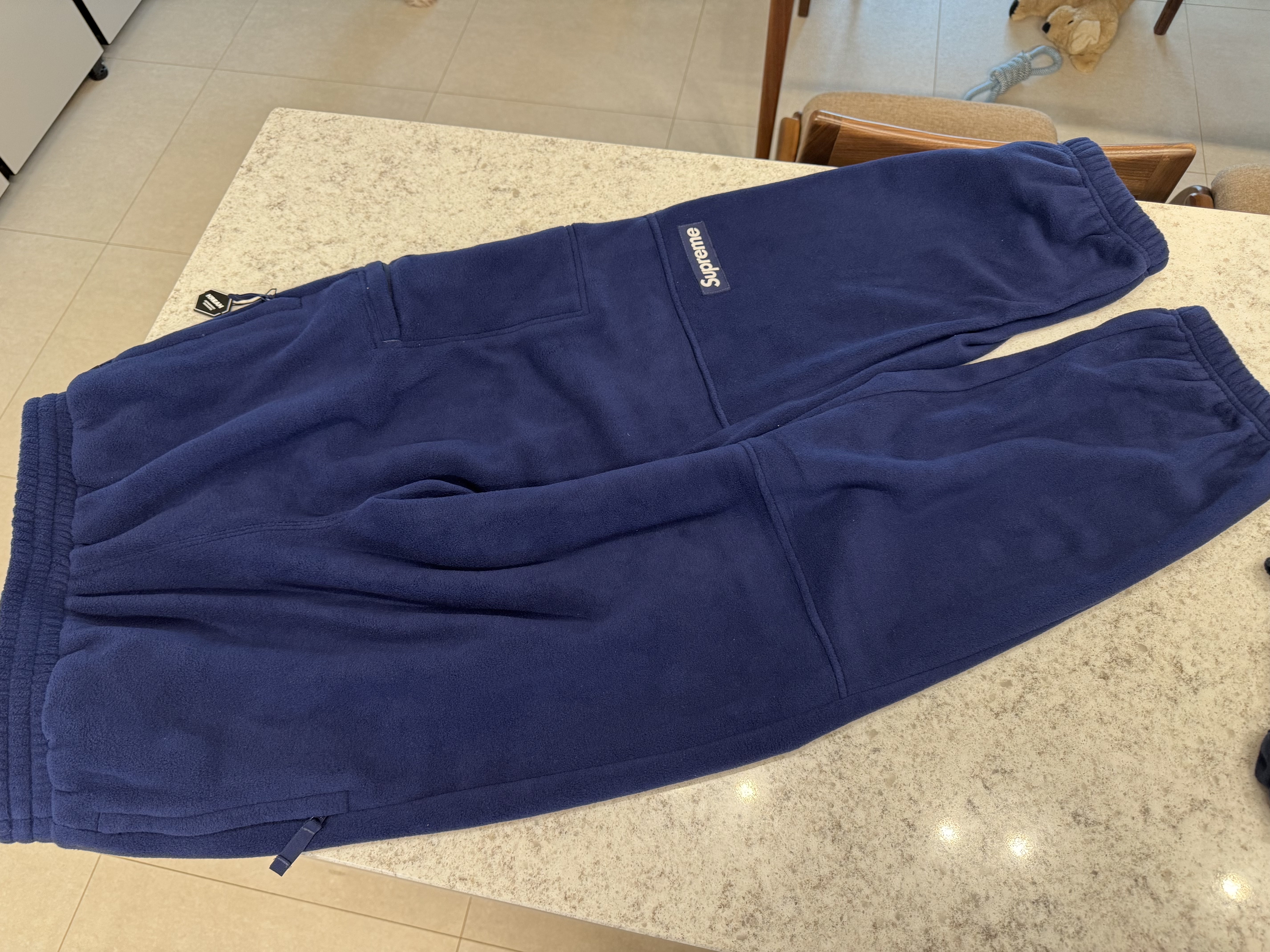 Supreme Polartec Pant Navy - 24FW 착용 스타일 - 2