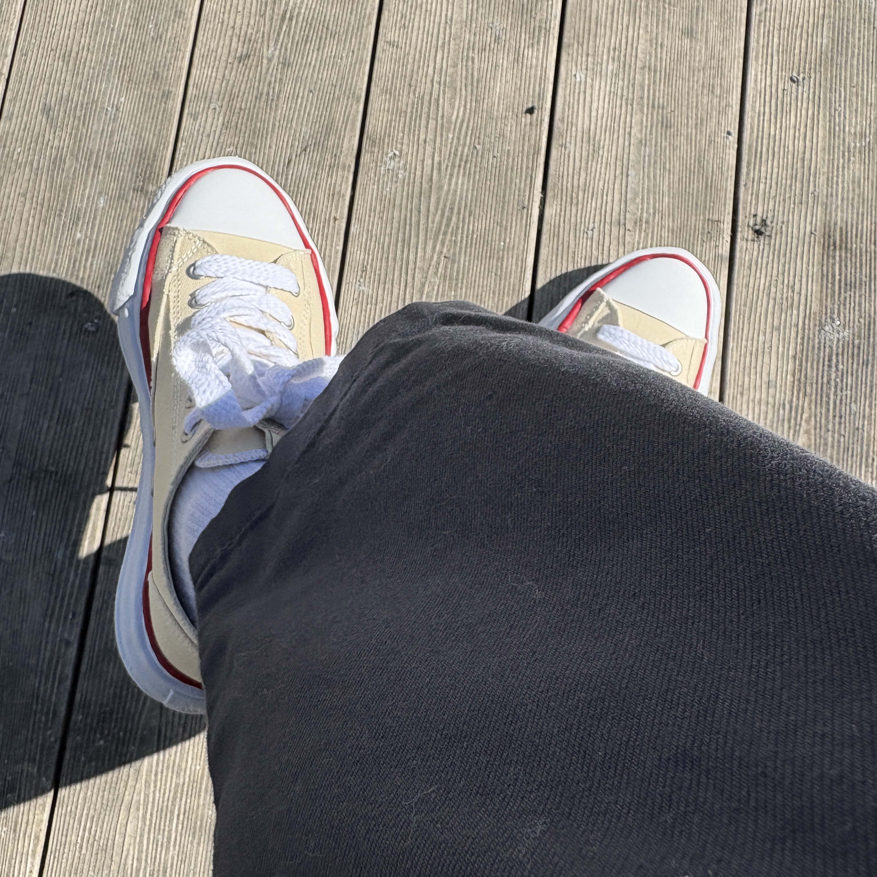 Maison Mihara Yasuhiro Peterson OG Sole Canvas Low-top Sneakers Natural 착용 스타일