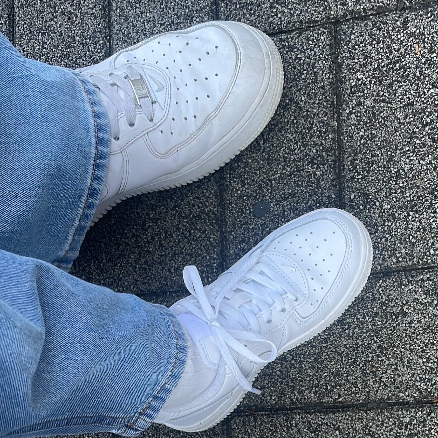 Nike x Supreme Air Force 1 Low White, (PS) Nike Force 1 LE Triple White 착용 스타일