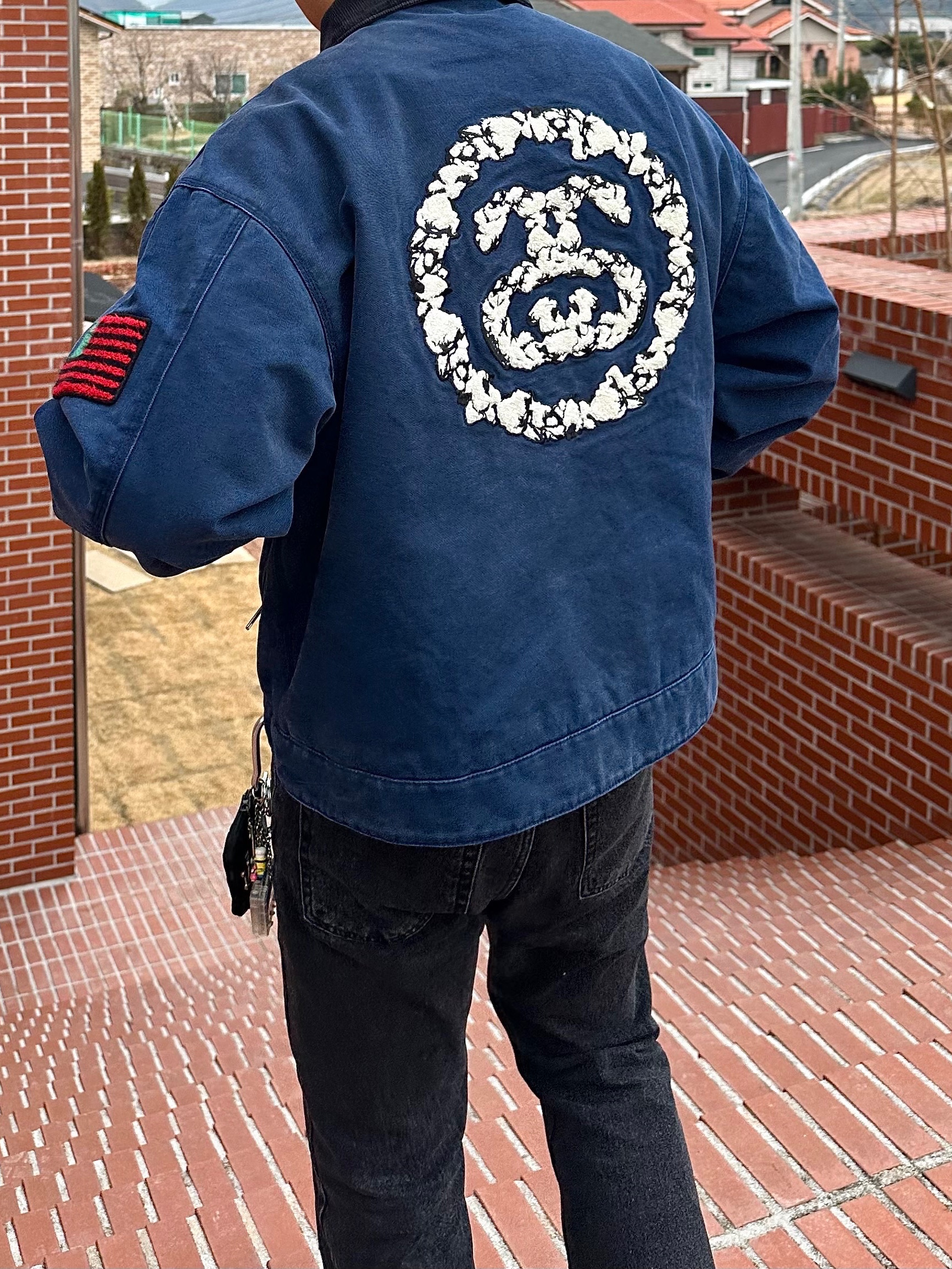Stussy x Denim Tears Canvas Jacket Blue, Nike x Tom Sachs Mars Yard Shoe 2.0 Space Camp 착용 스타일 - 6