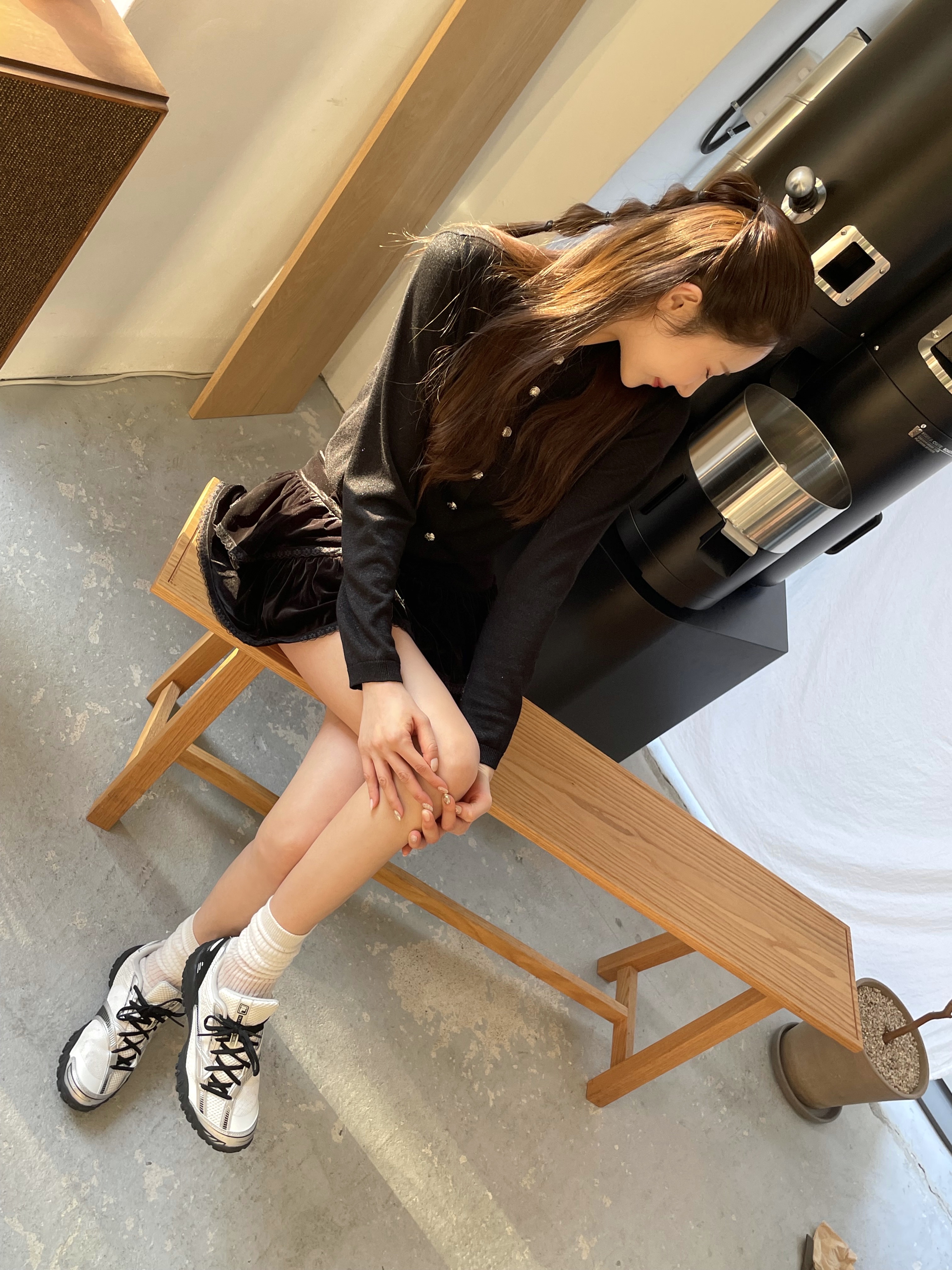 [6% 적립]Fila Echappe V2 Black 착용 스타일 - 6