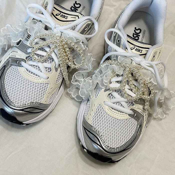 (W) Asics Gel-Kayano 14 White Midnight 착용 스타일 - 2
