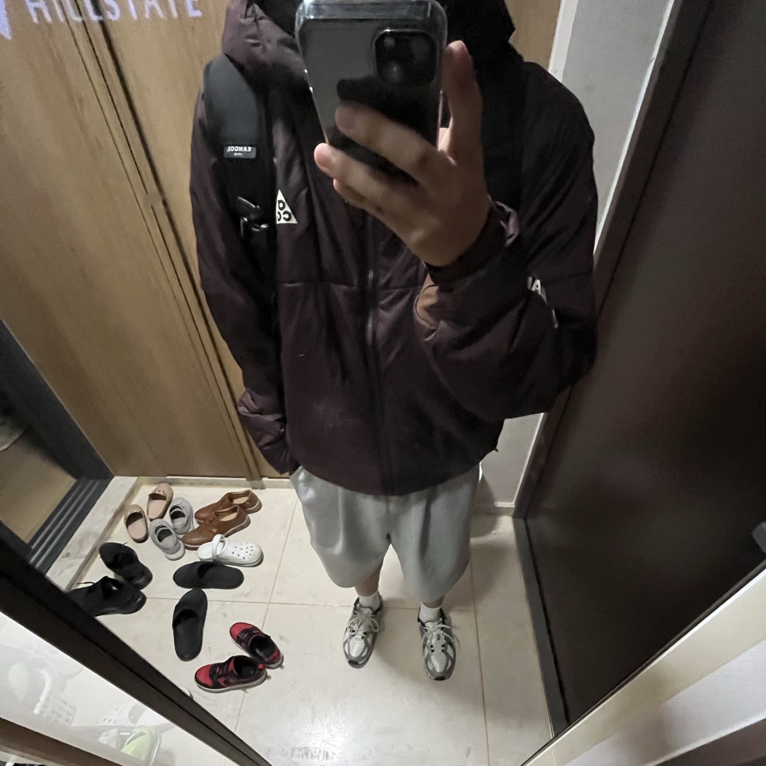 Nike ACG Therma-Fit ADV Rope De Dope Jacket Brown Basalt - Asia, New Balance ML610 Ivory 착용 스타일
