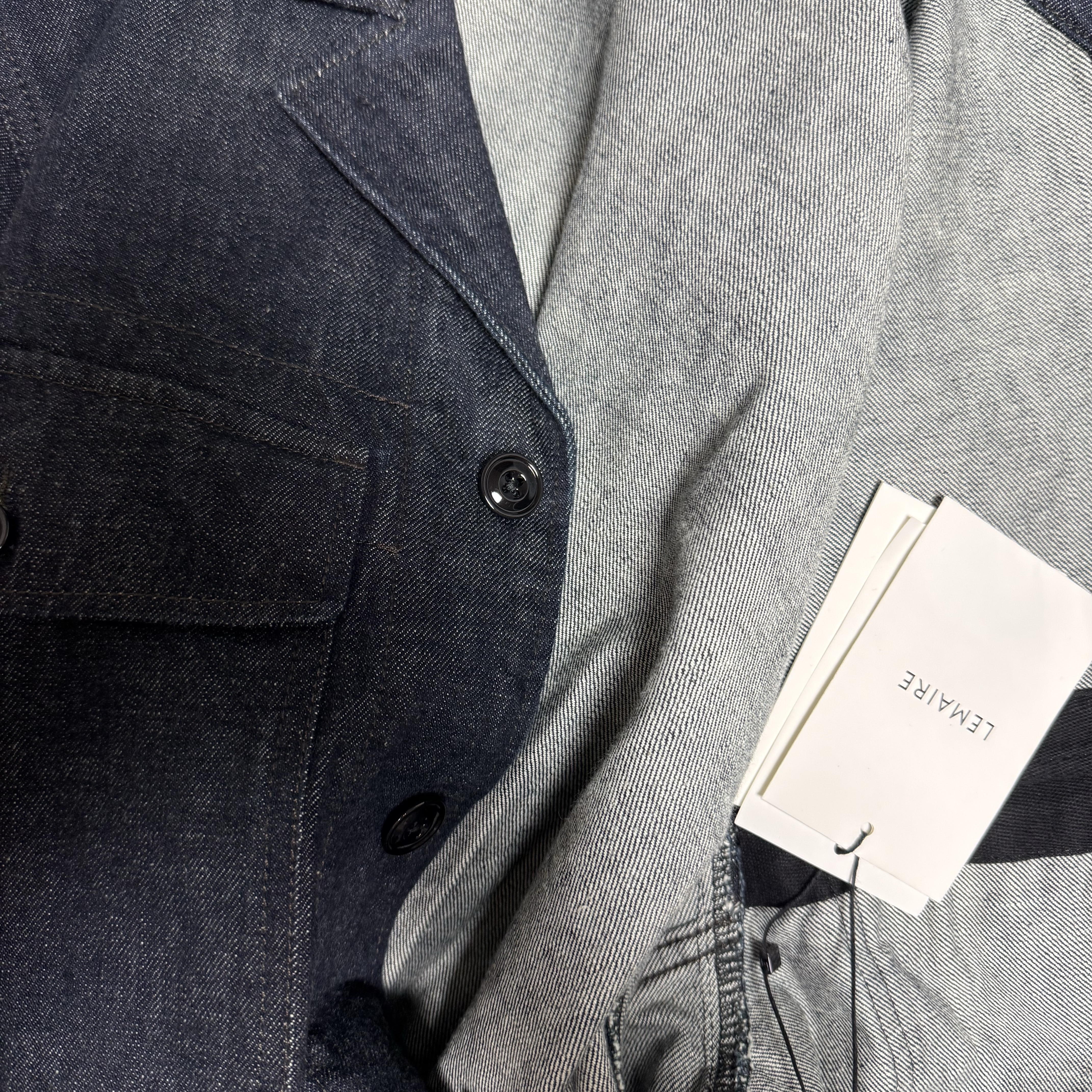 Lemaire Denim Trucker Jacket Denim Indigo 착용 스타일