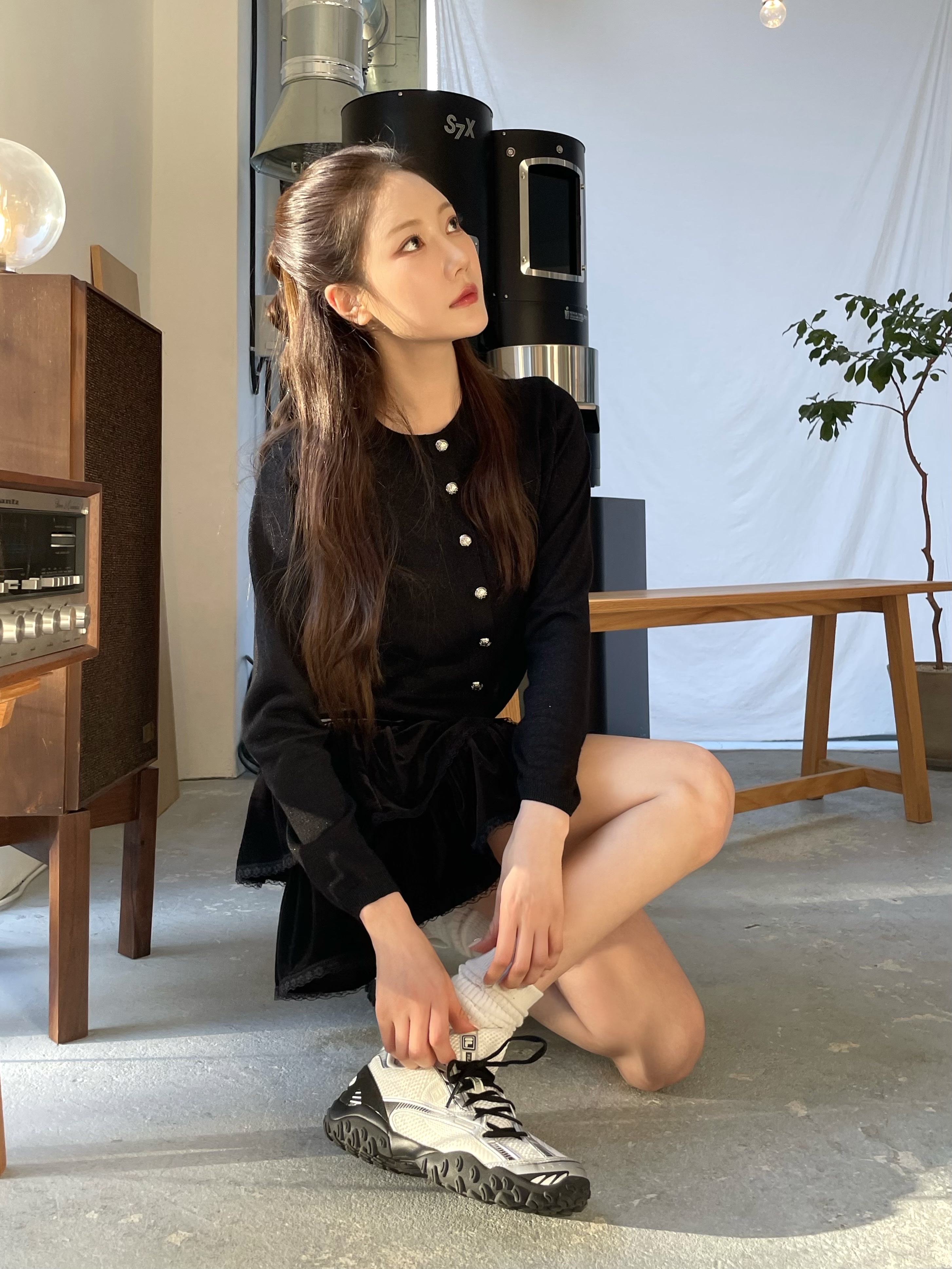 [6% 적립]Fila Echappe V2 Black 착용 스타일 - 3