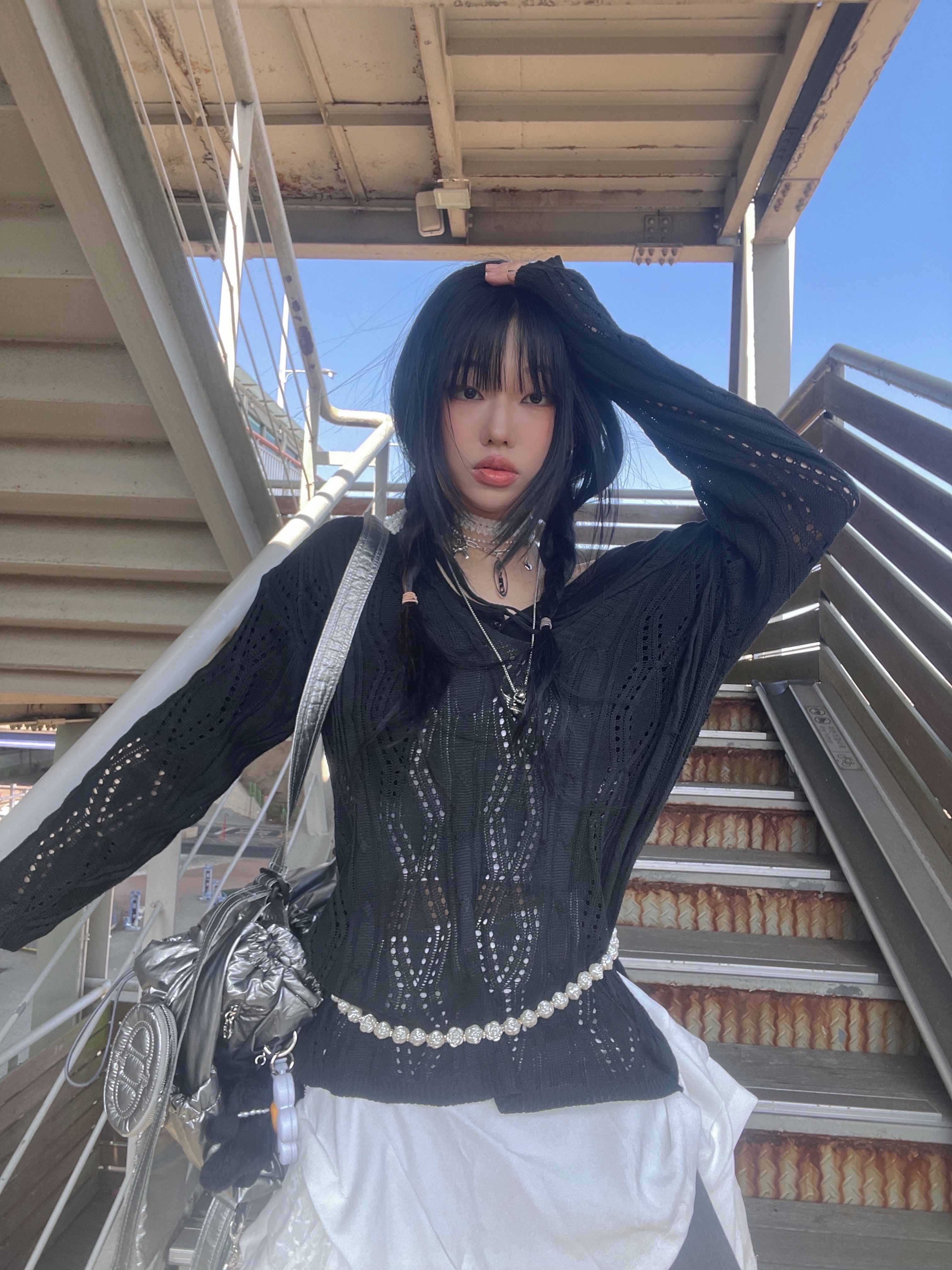 Fila Echappe v2 White Black 착용 스타일 - 4