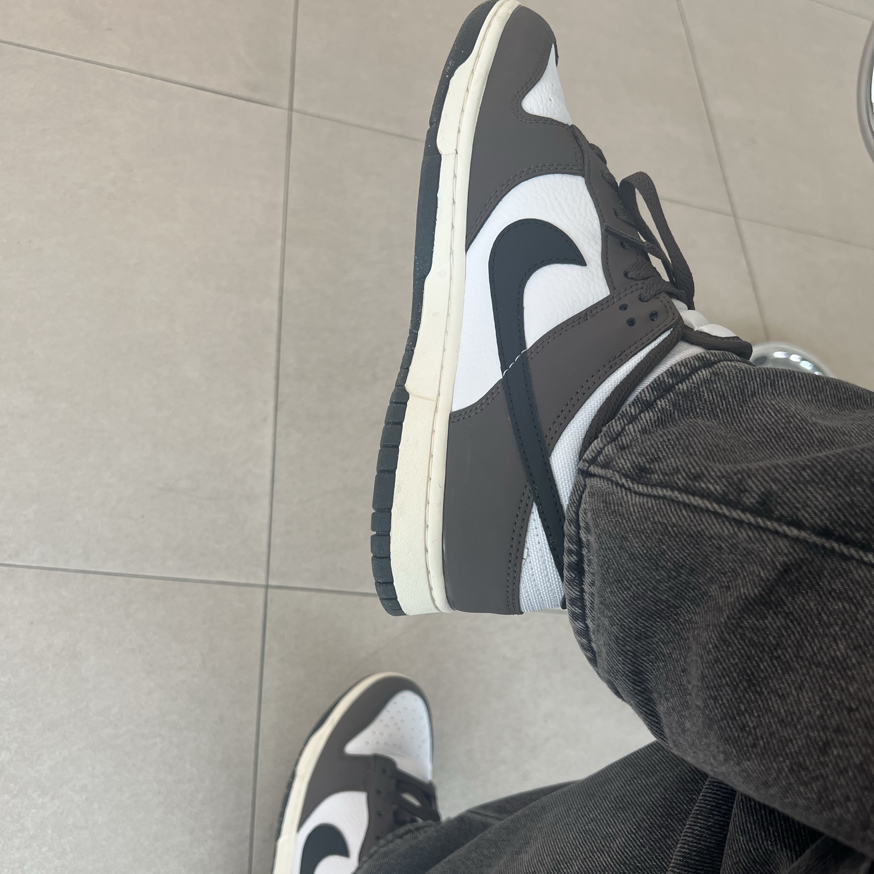 Nike Dunk Low Retro Next Nature Baroque Brown White 착용 스타일