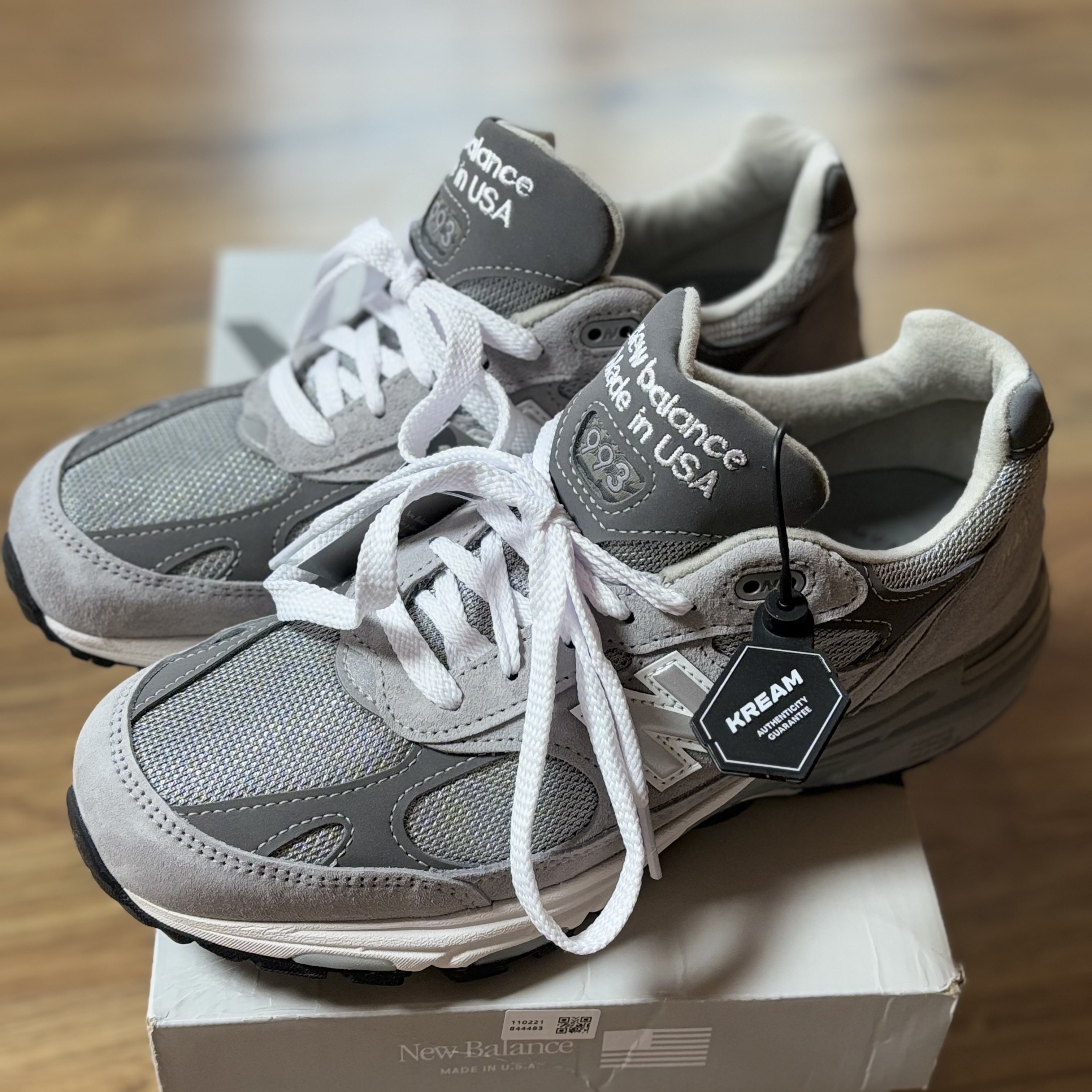 New Balance 993 Made in USA Grey - D Standard 착용 스타일 - 1