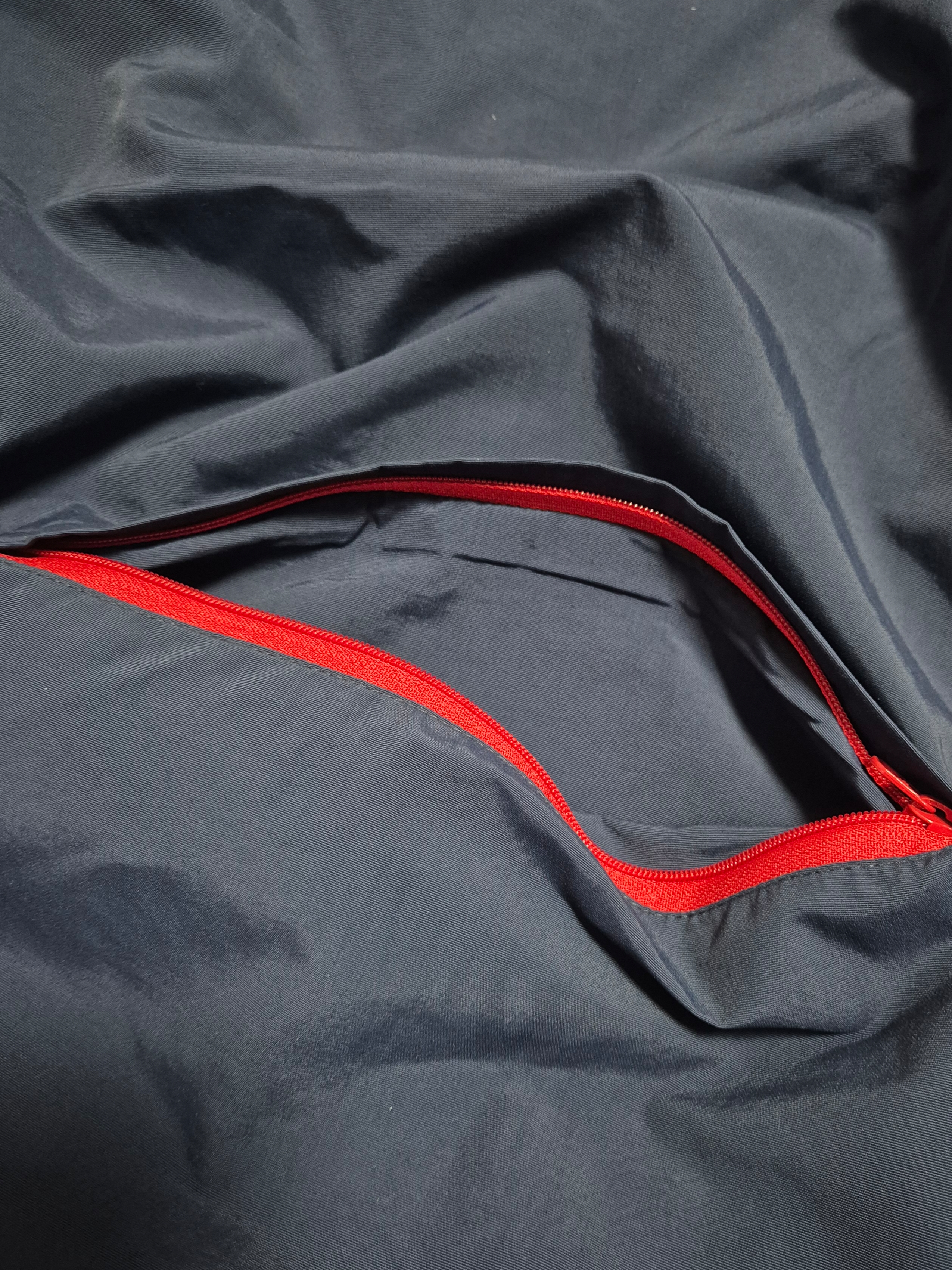 Supreme Contrast Zip Track Jacket Navy - 25SS 착용 스타일 - 3