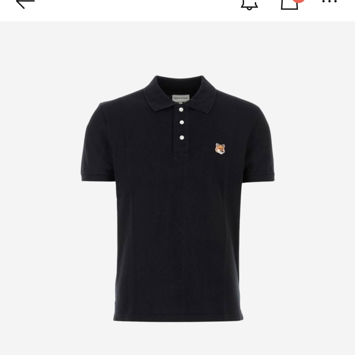 Maison Kitsune Fox Head Patch Polo Black 착용 스타일