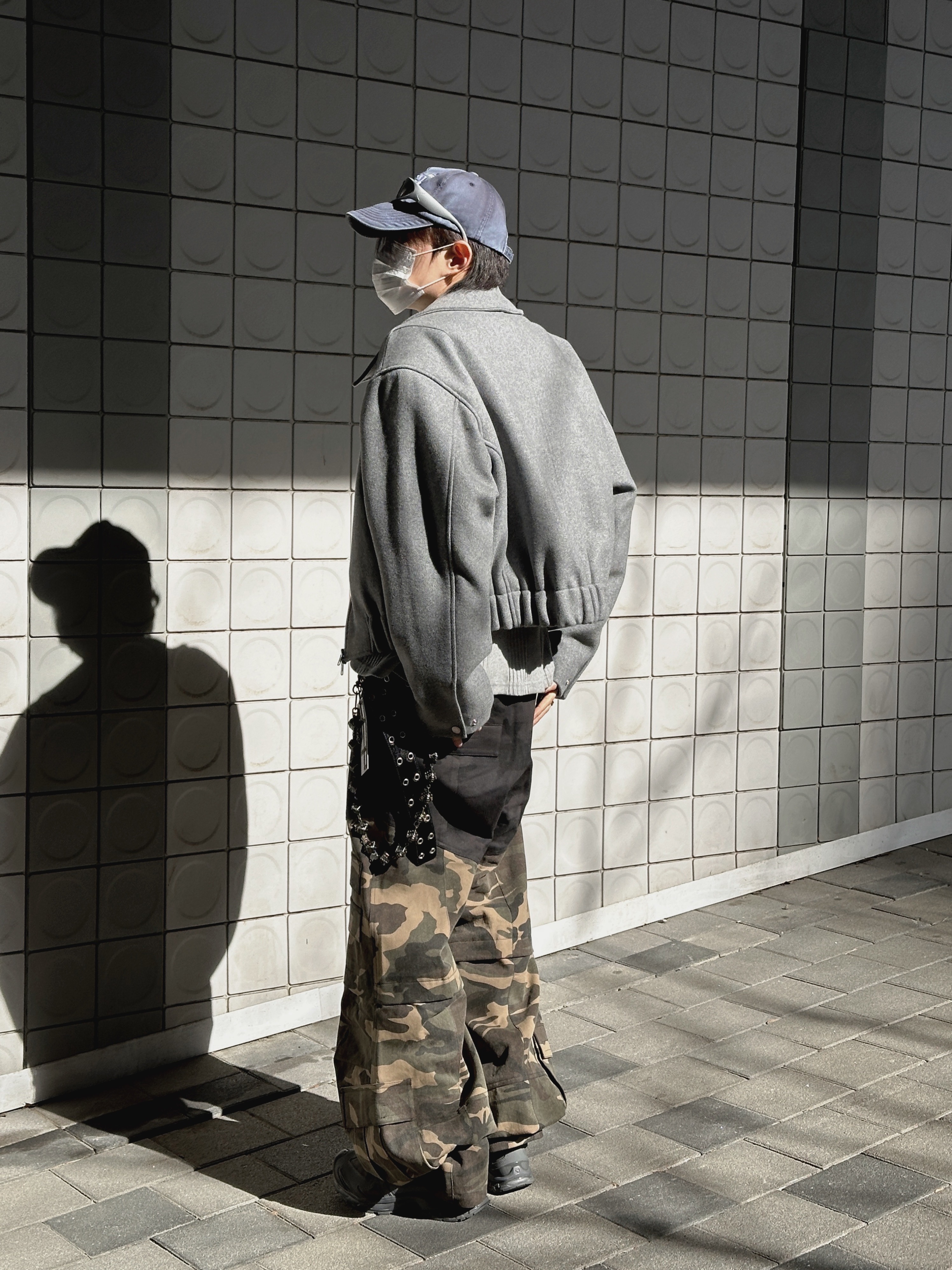 Salomon x Rier XA Jungle Castlerock, qAp Two Tiered Cargo Pants Double Camo 착용 스타일 - 5