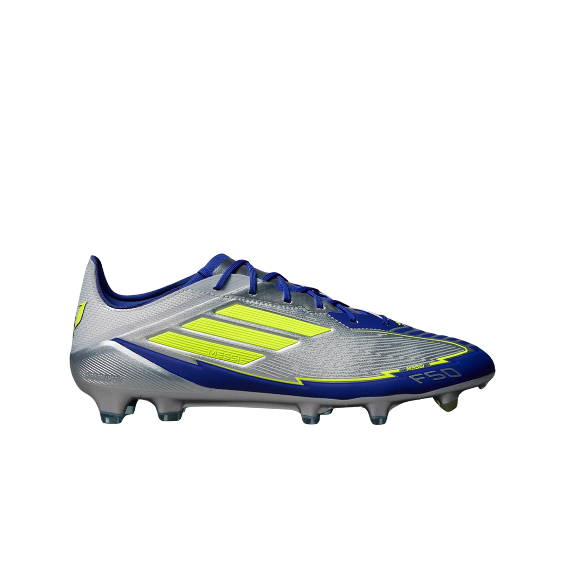 아디다스 F50 엘리트 메시 FG 실버 메탈릭 솔라 옐로우(Adidas F50 Elite Messi FG Silver Metallic Solar Yellow)
