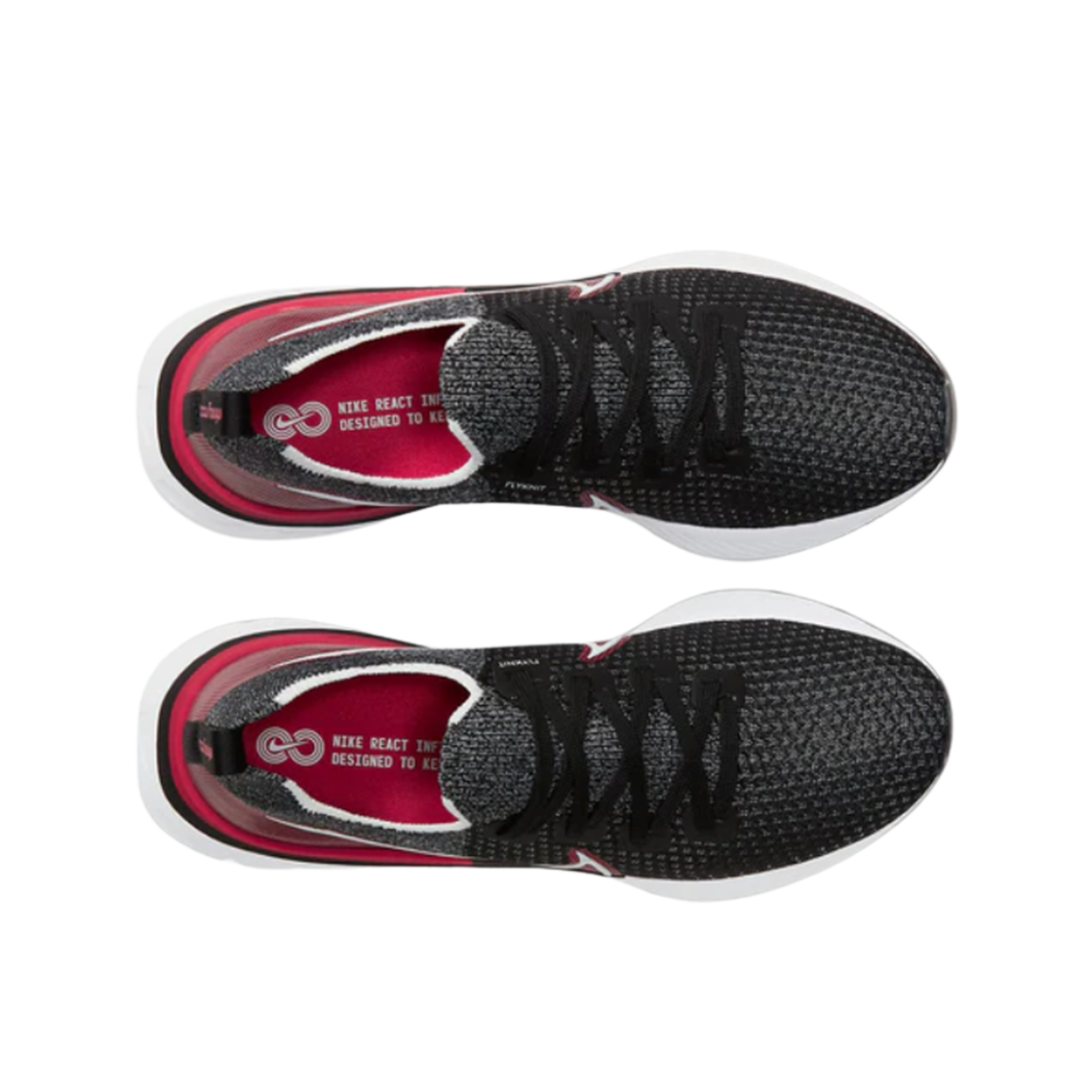 나이키 리액트 인피니티 런 플라이니트 블랙 유니버시티 레드(Nike React Infinity Run Flyknit Black University Red) - 2