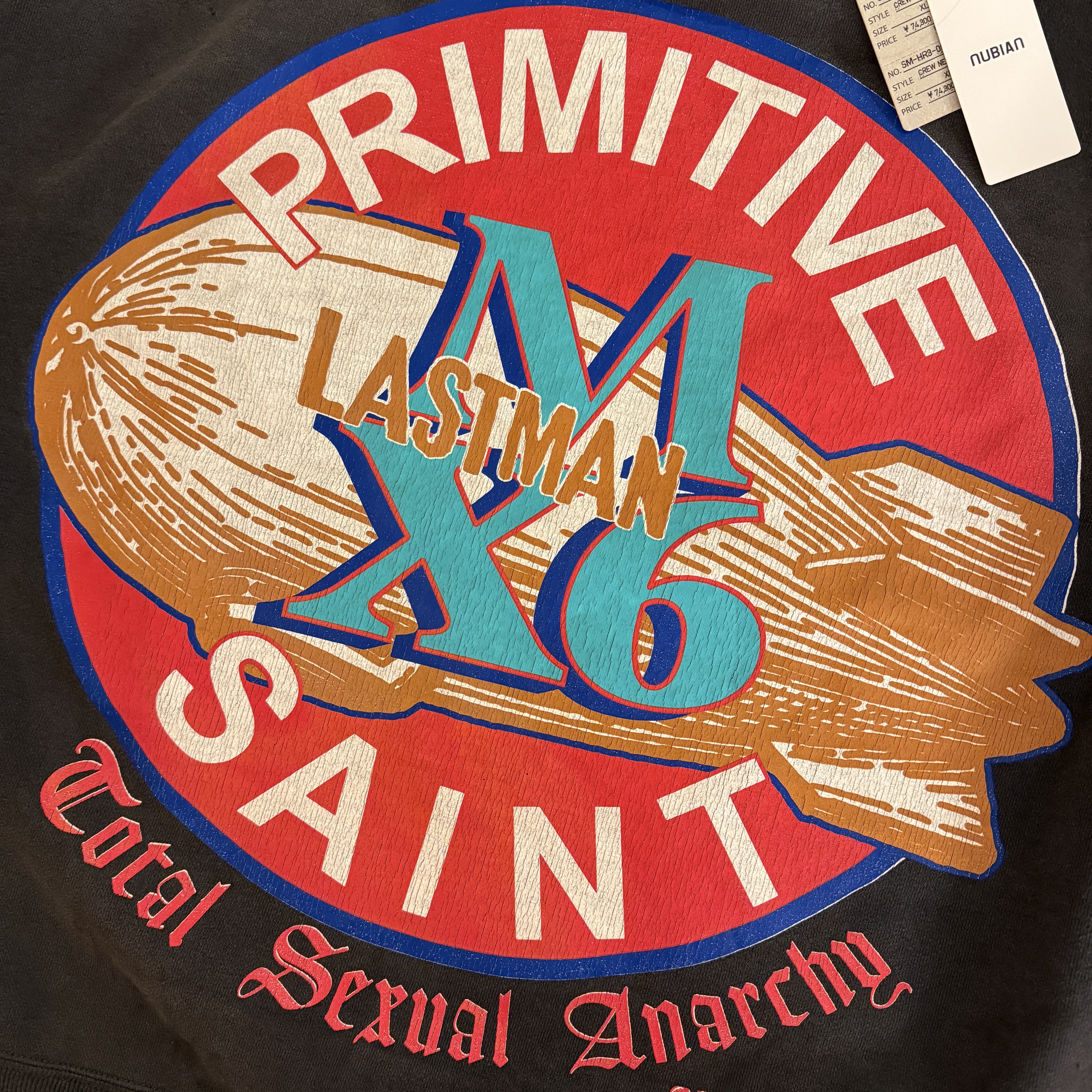 Saint Mxxxxxx x Last Man Primitive Sweatshirt Black - 25SS 착용 스타일