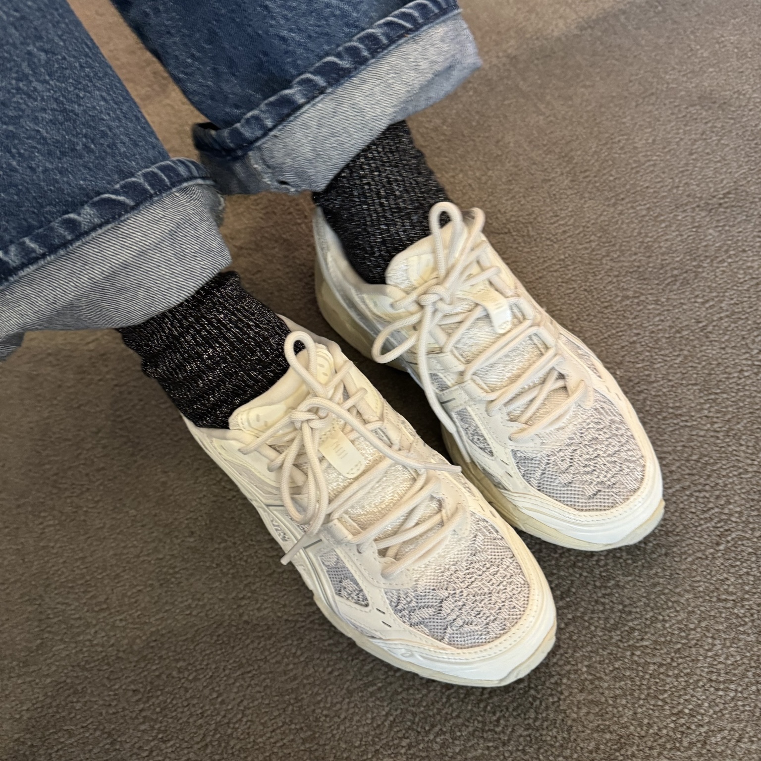 Asics Gel-Nunobiki Cream Pure Silver 착용 스타일 - 4