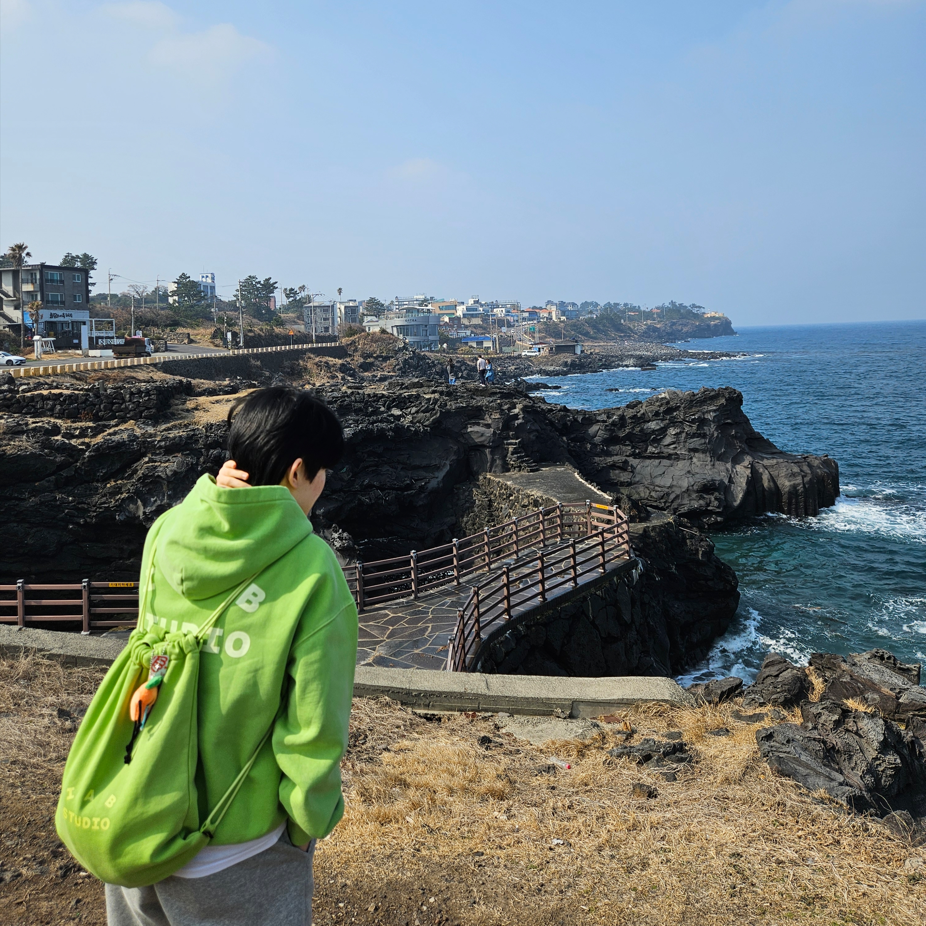 IAB Studio Pigment Hoodie Apple Green, IAB Studio Pigment Sack Apple Green 착용 스타일 - 2
