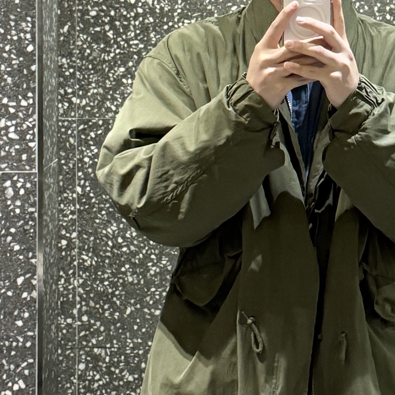 Military Surplus US M65 Fishtail Parka Olive Drab 착용 스타일