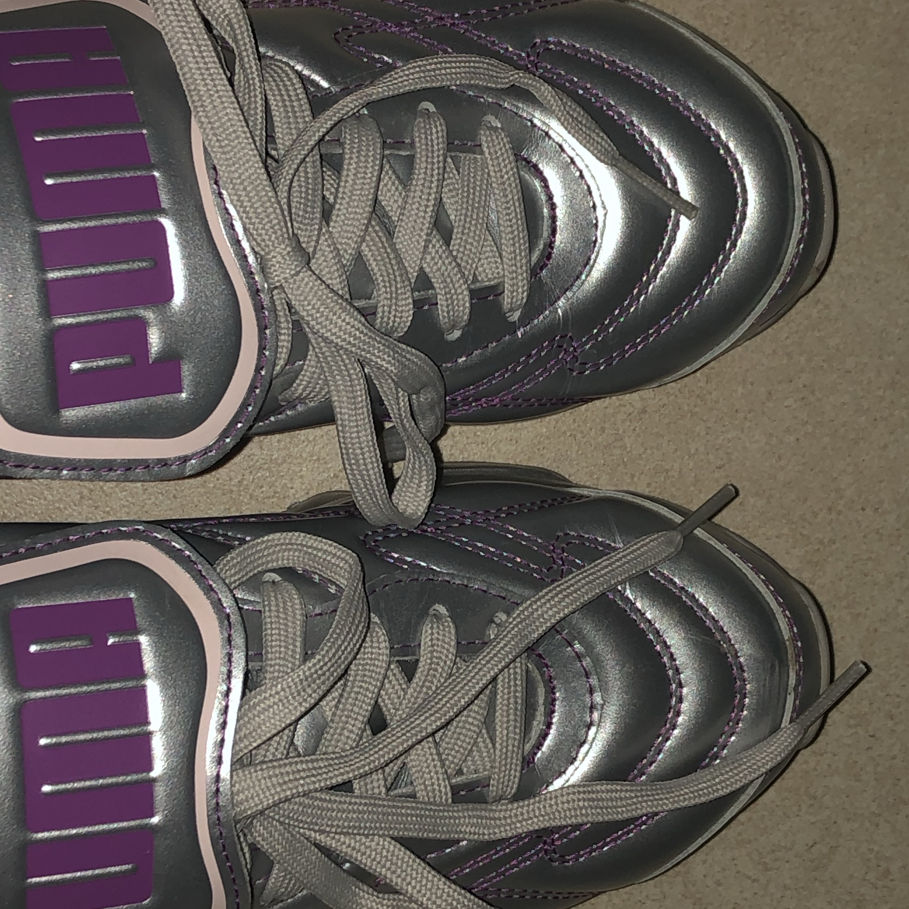 (W) Puma x Dua Lipa Cell Dome King ML Trainer Silver Pink 착용 스타일