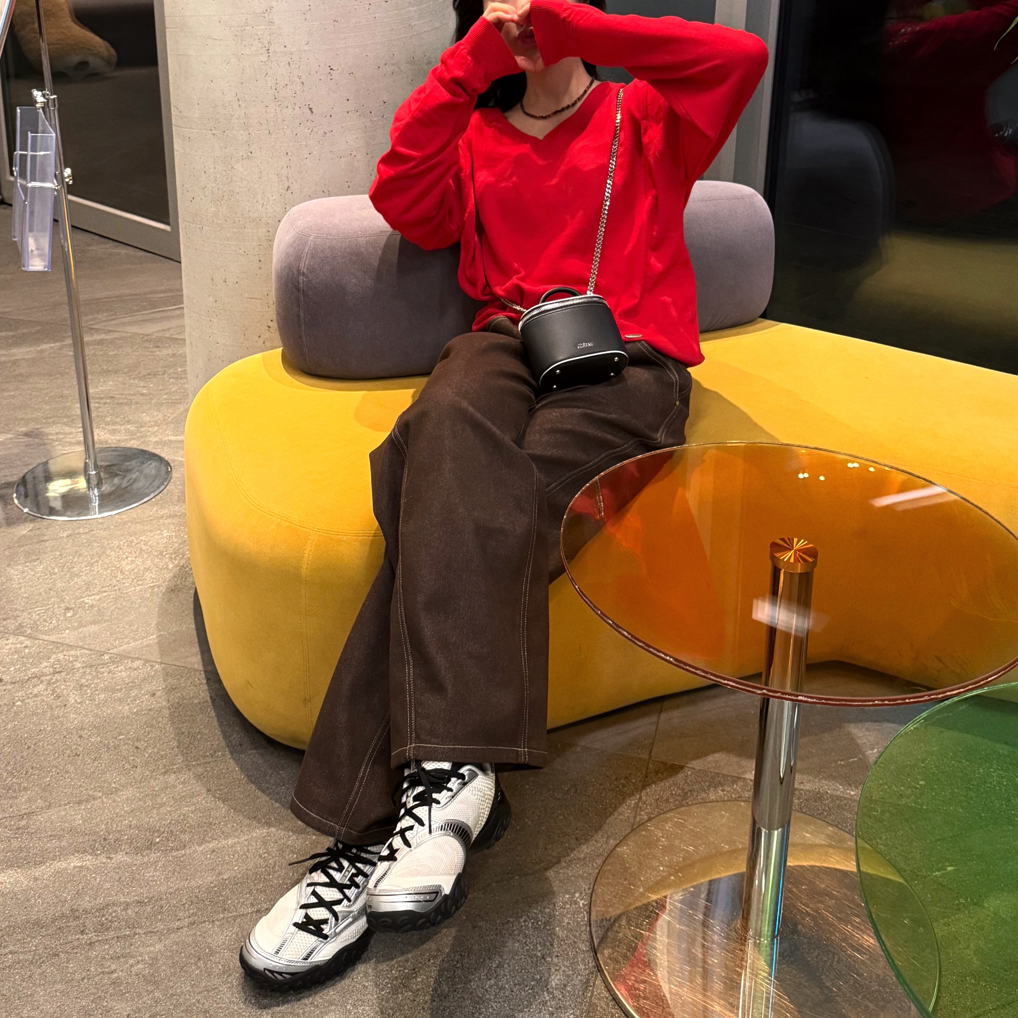 Fila Echappe v2 White Black 착용 스타일 - 1