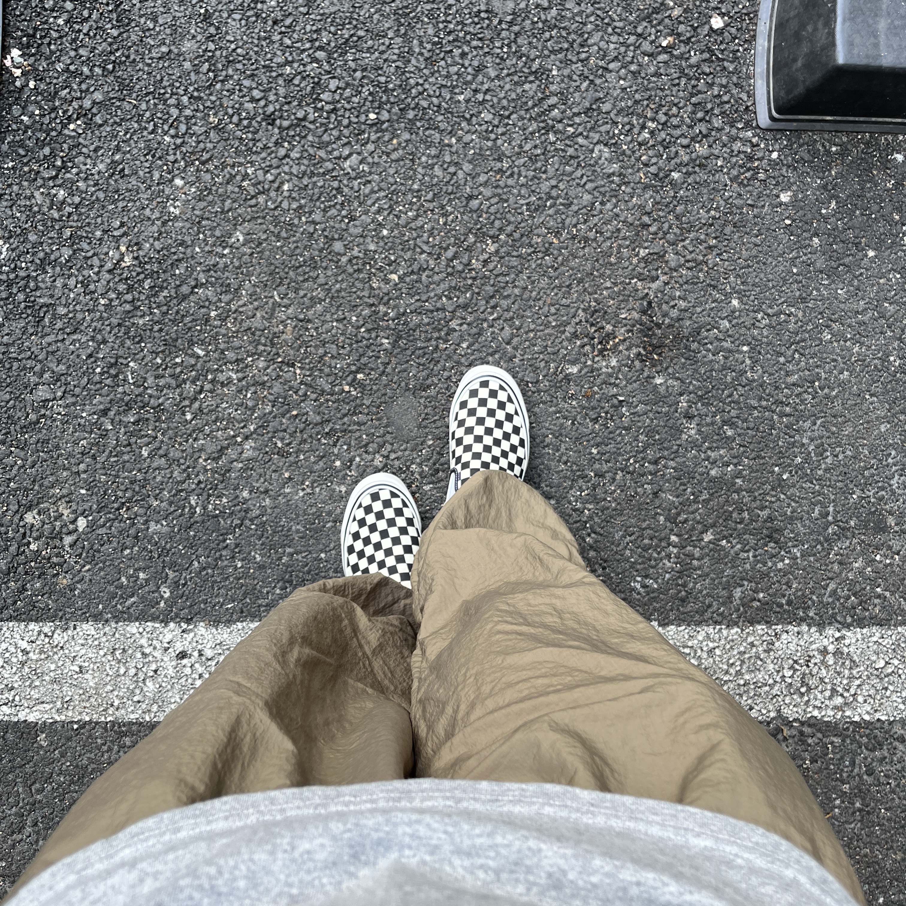 Vans Slip-On Checkerboard 착용 스타일